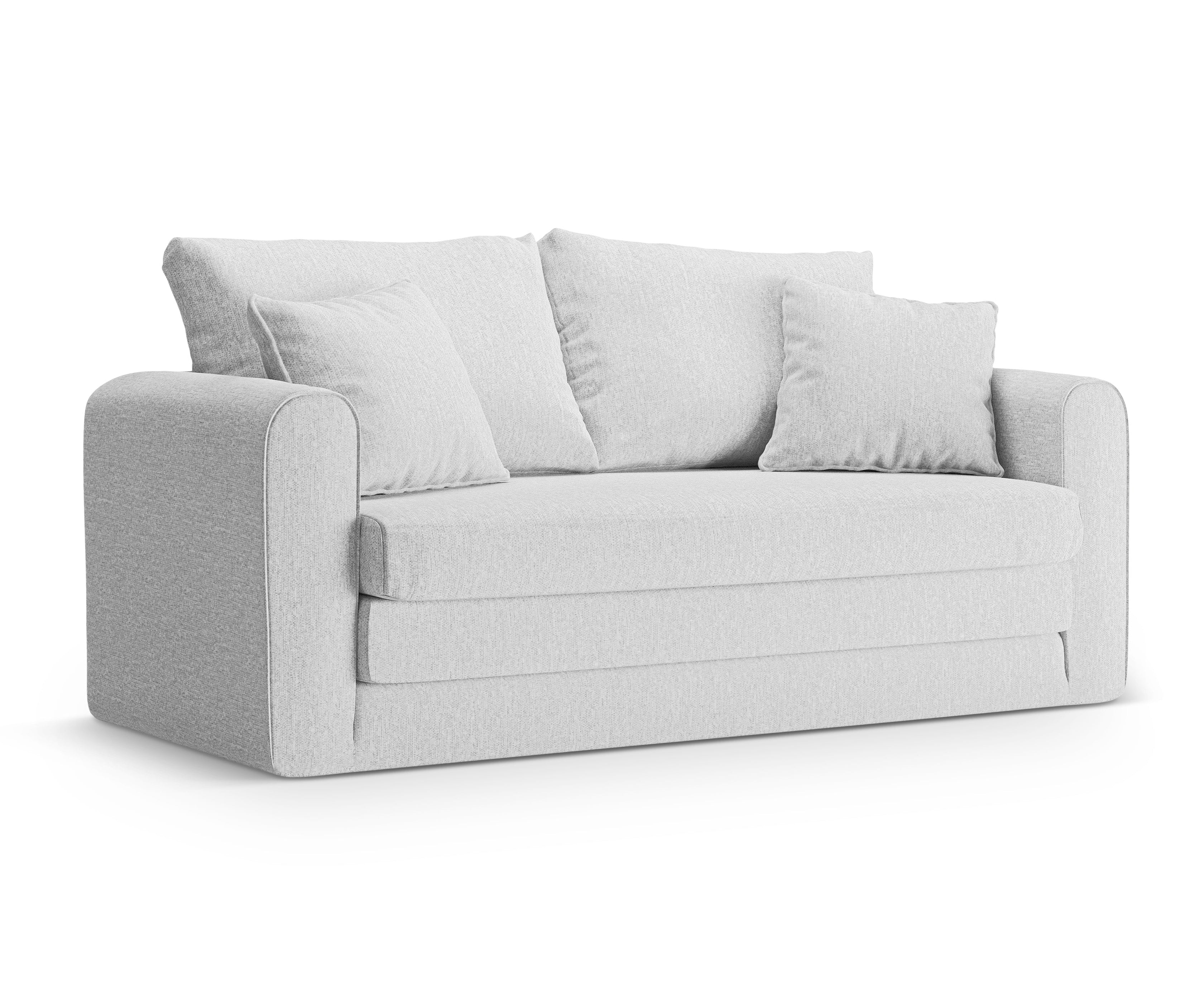 Sofa 2-zits met slaapfunctie LIDO koel lichtgrijs