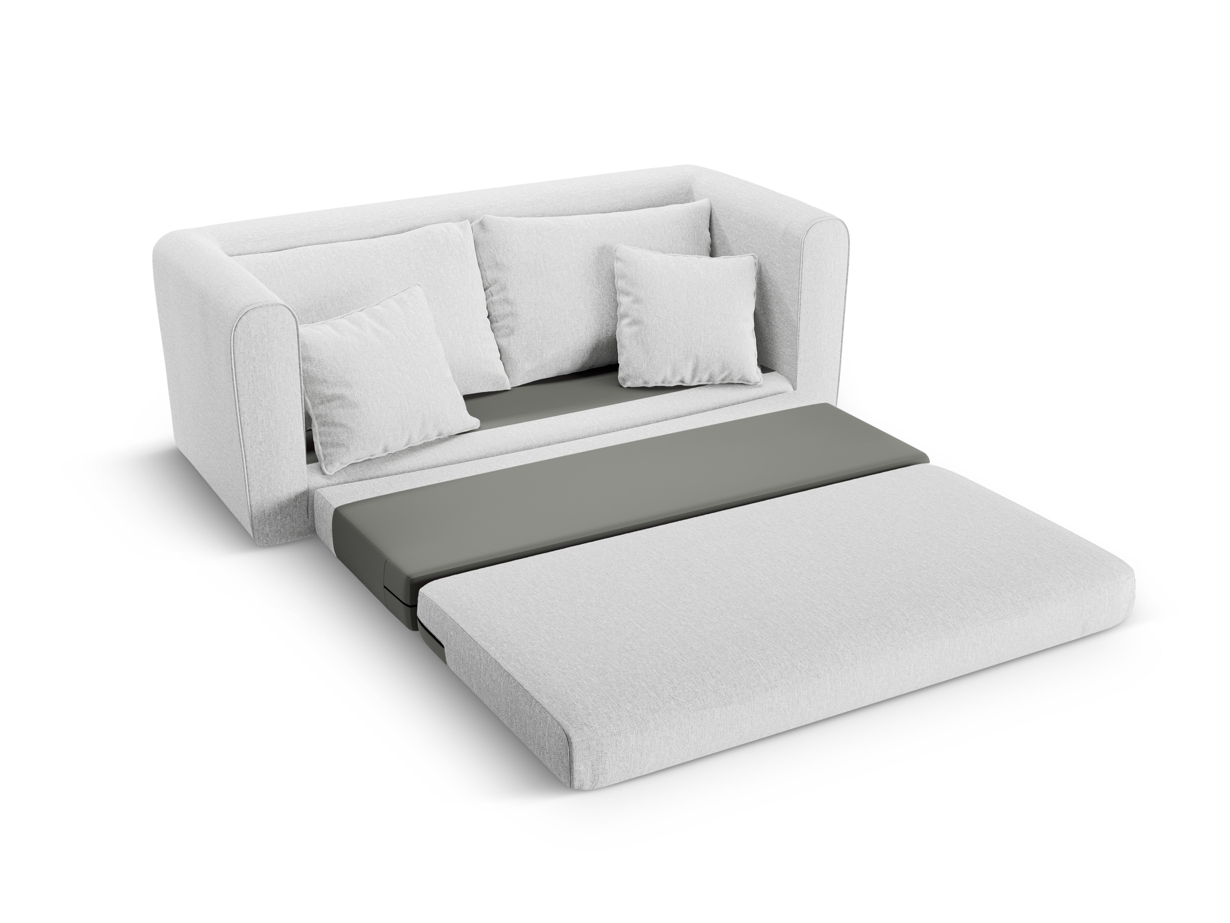 Sofa 2-zits met slaapfunctie LIDO koel lichtgrijs
