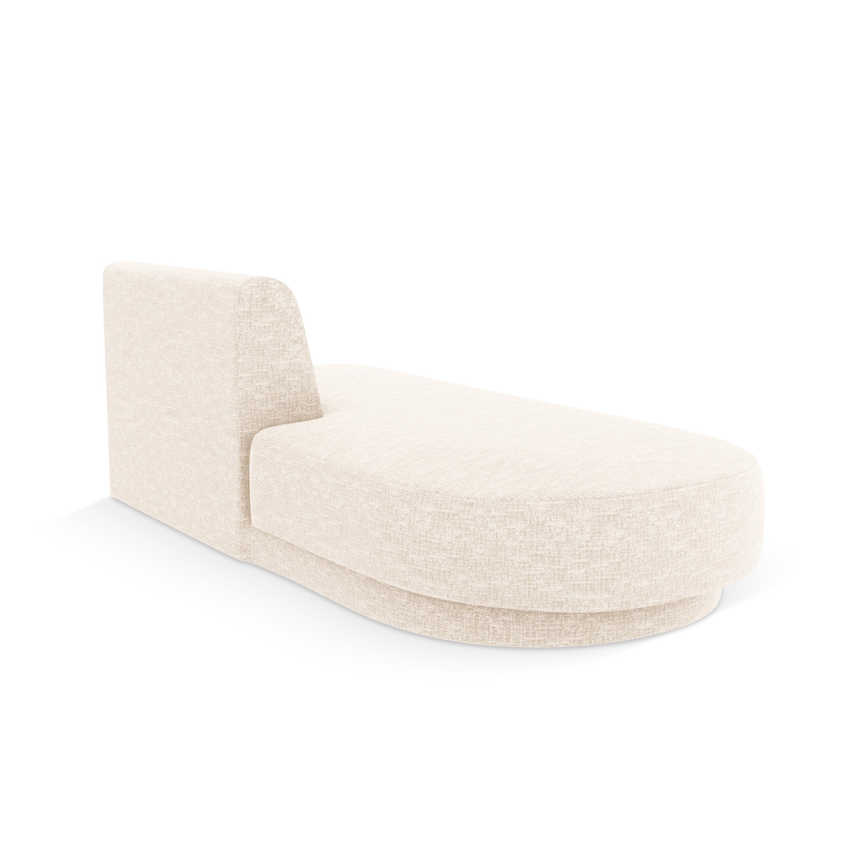 Sofa 2-persoons links MILEY lichtbeige chenille zijdeachtig