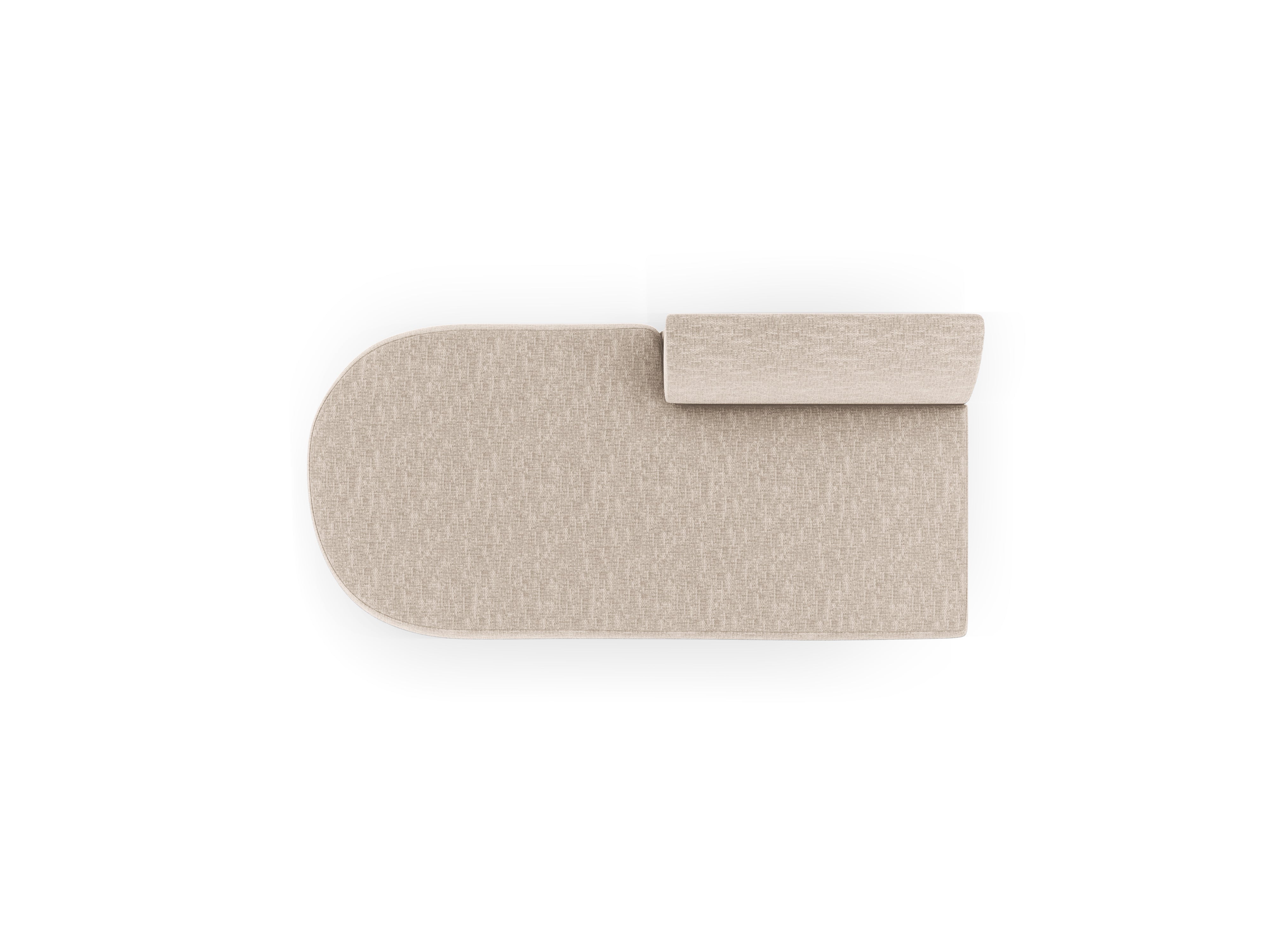 2-sitziger linksseitiger Sessel MILEY in beige samtweich