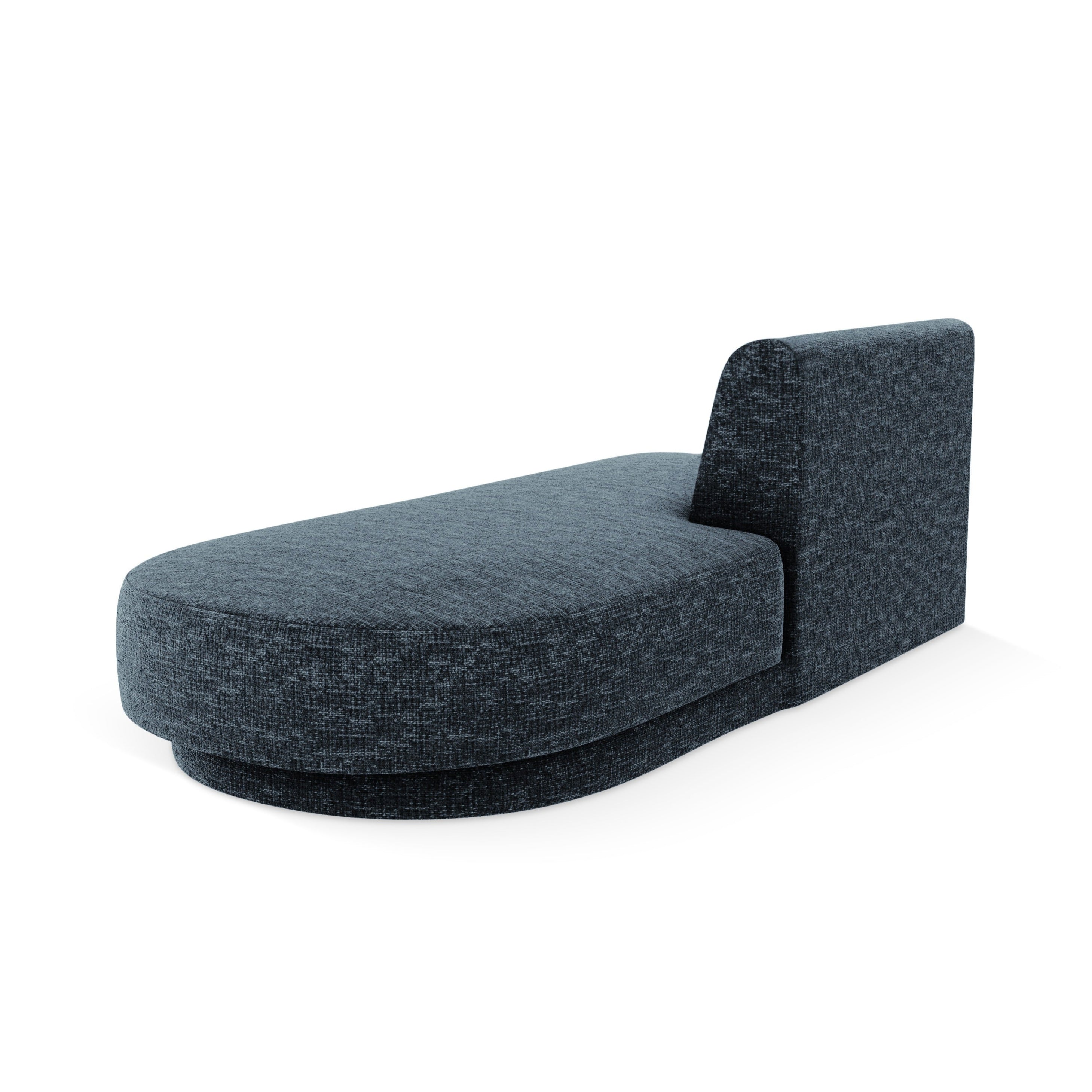 Rechthoekige 2-persoons chaise longue MILEY koninklijk blauw fluweel