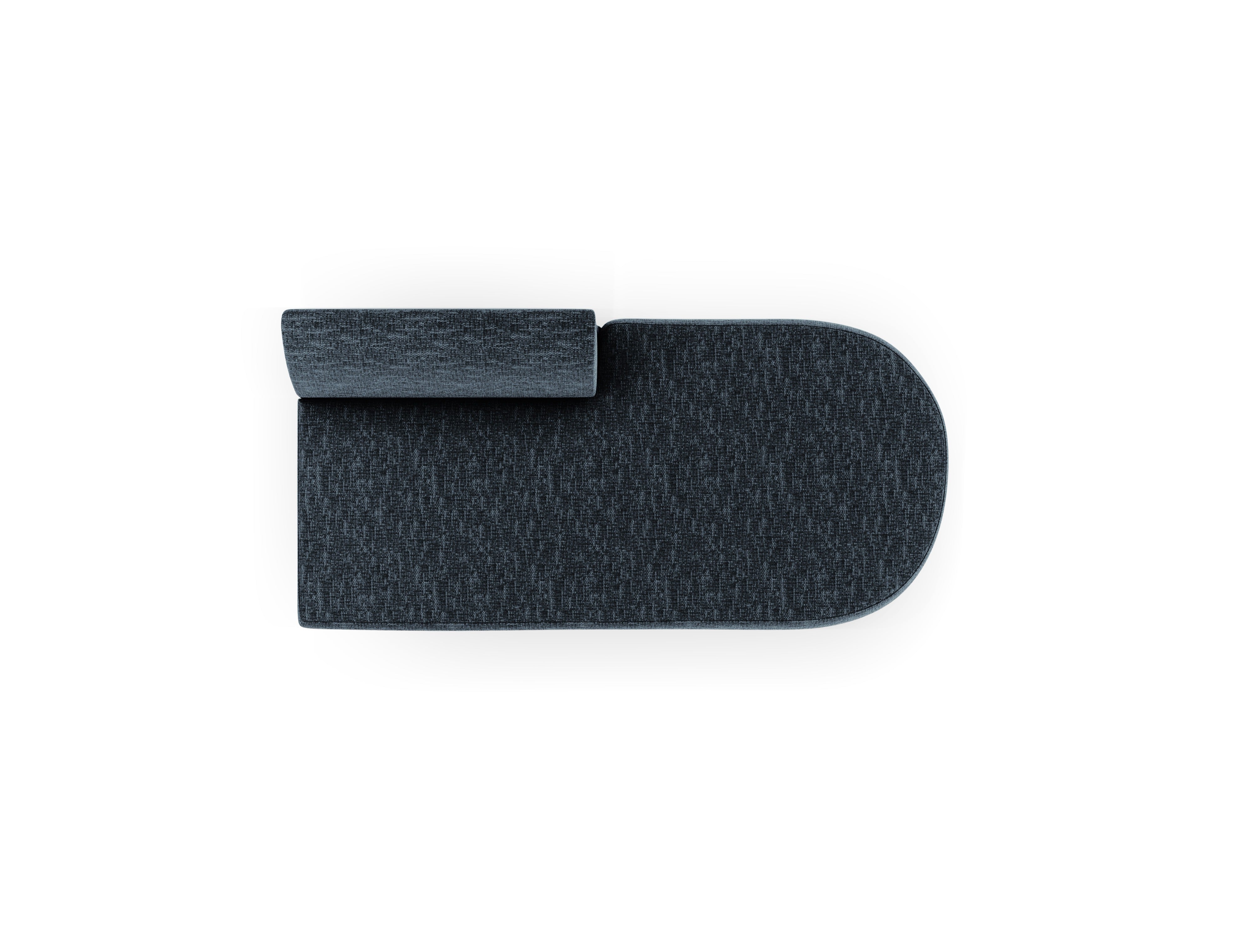 Rechthoekige 2-persoons chaise longue MILEY koninklijk blauw fluweel