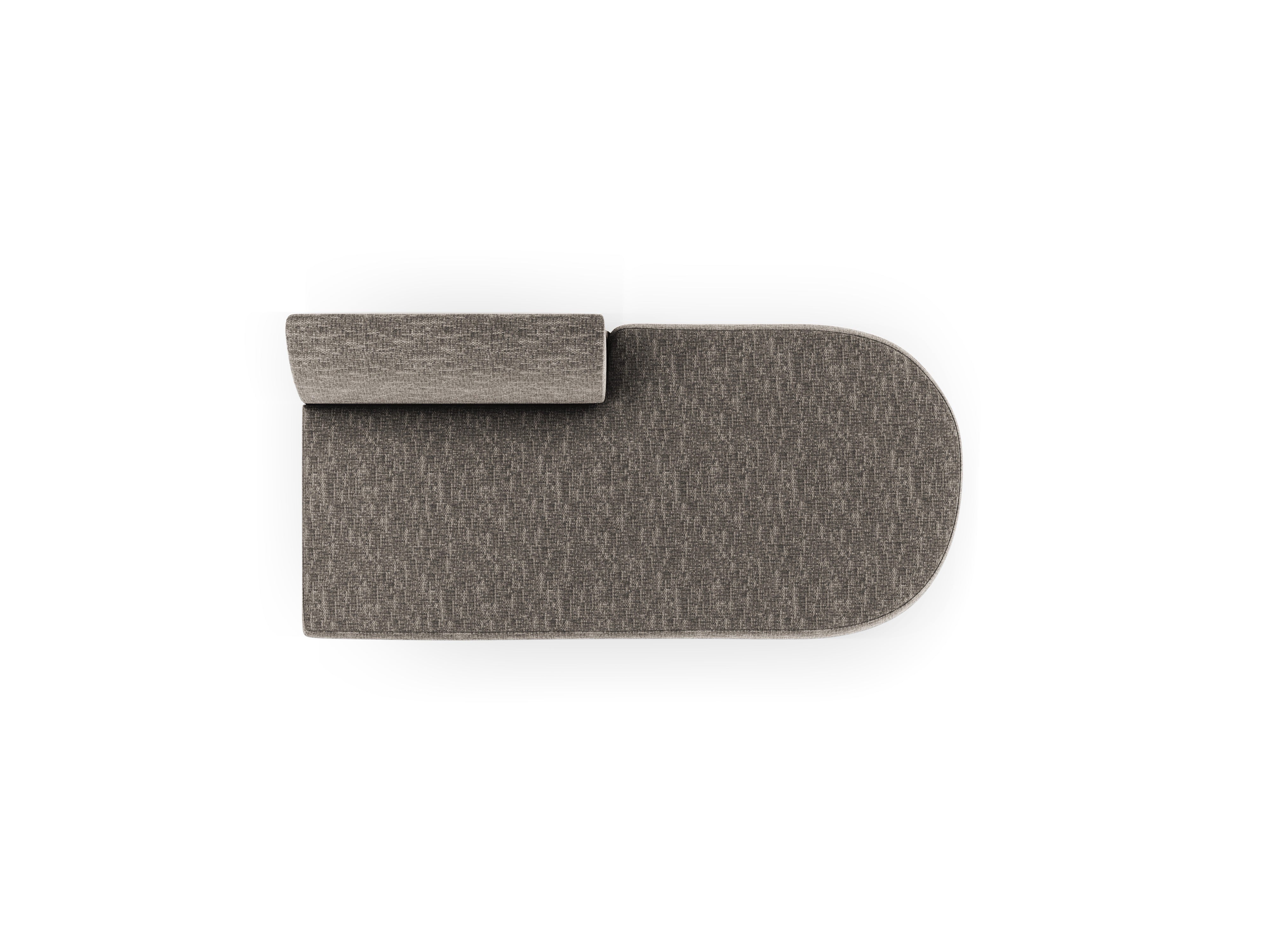 Szezlong 2-persoons rechts MILEY grijs chenille zijdeachtig