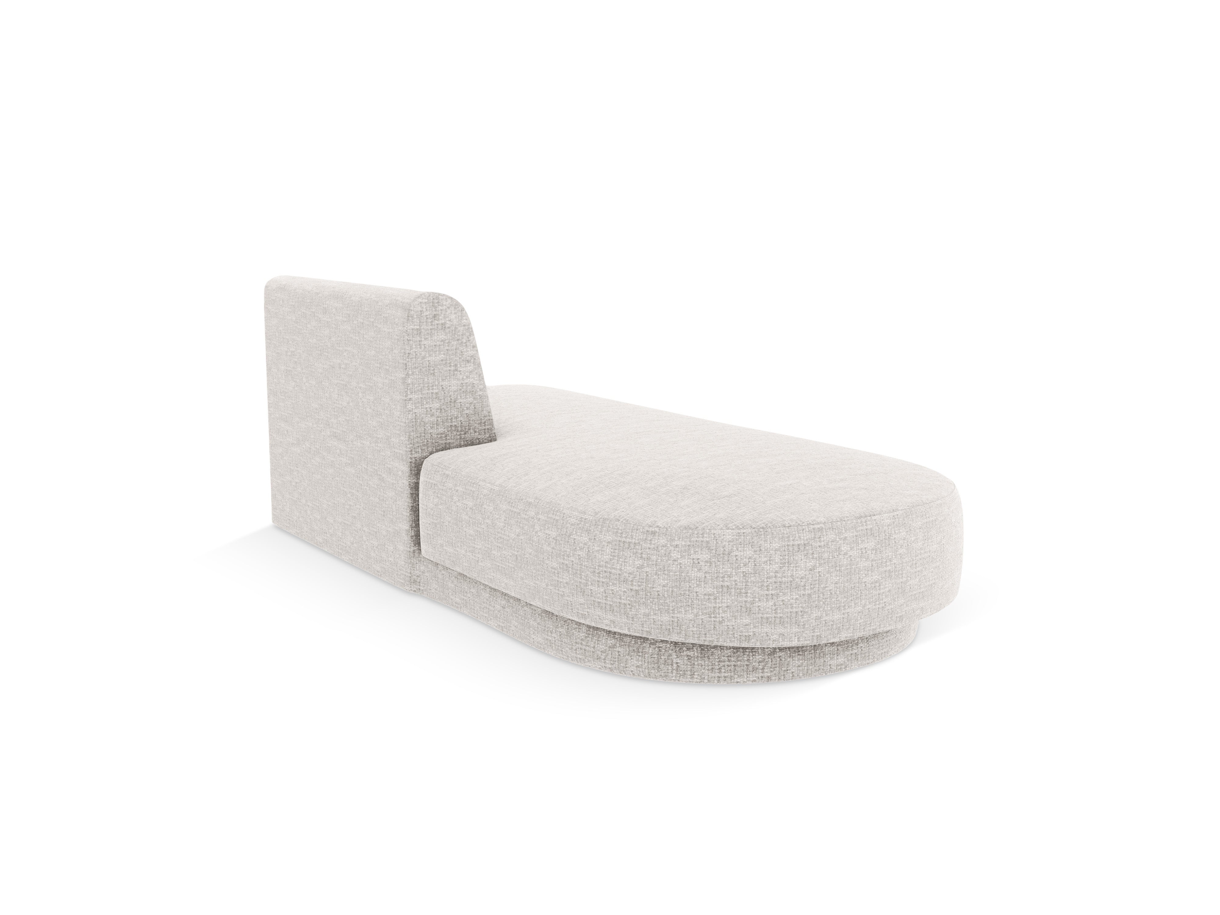 MILEY grijze chenille 2-persoons linkszijdige chaise longue