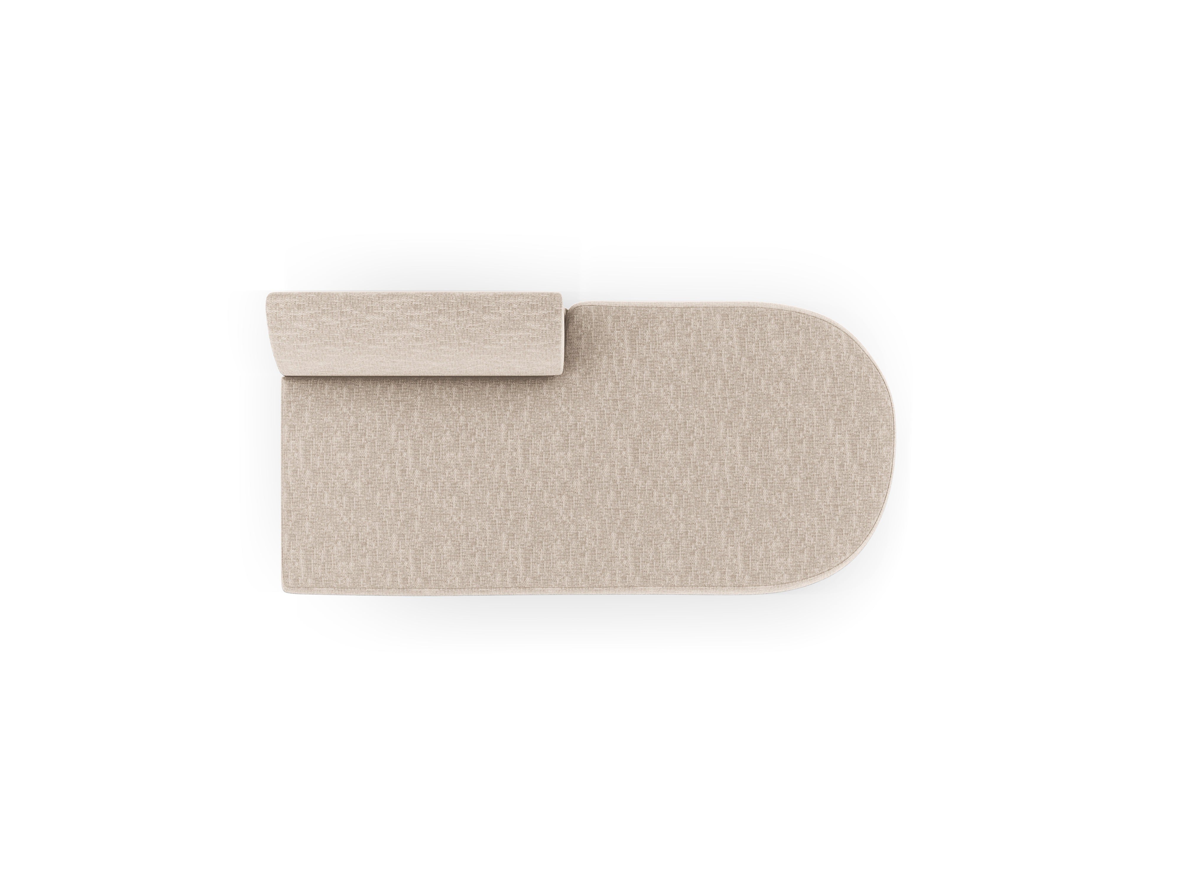 Szezlong 2-sitzig rechts MILEY beige Chenille