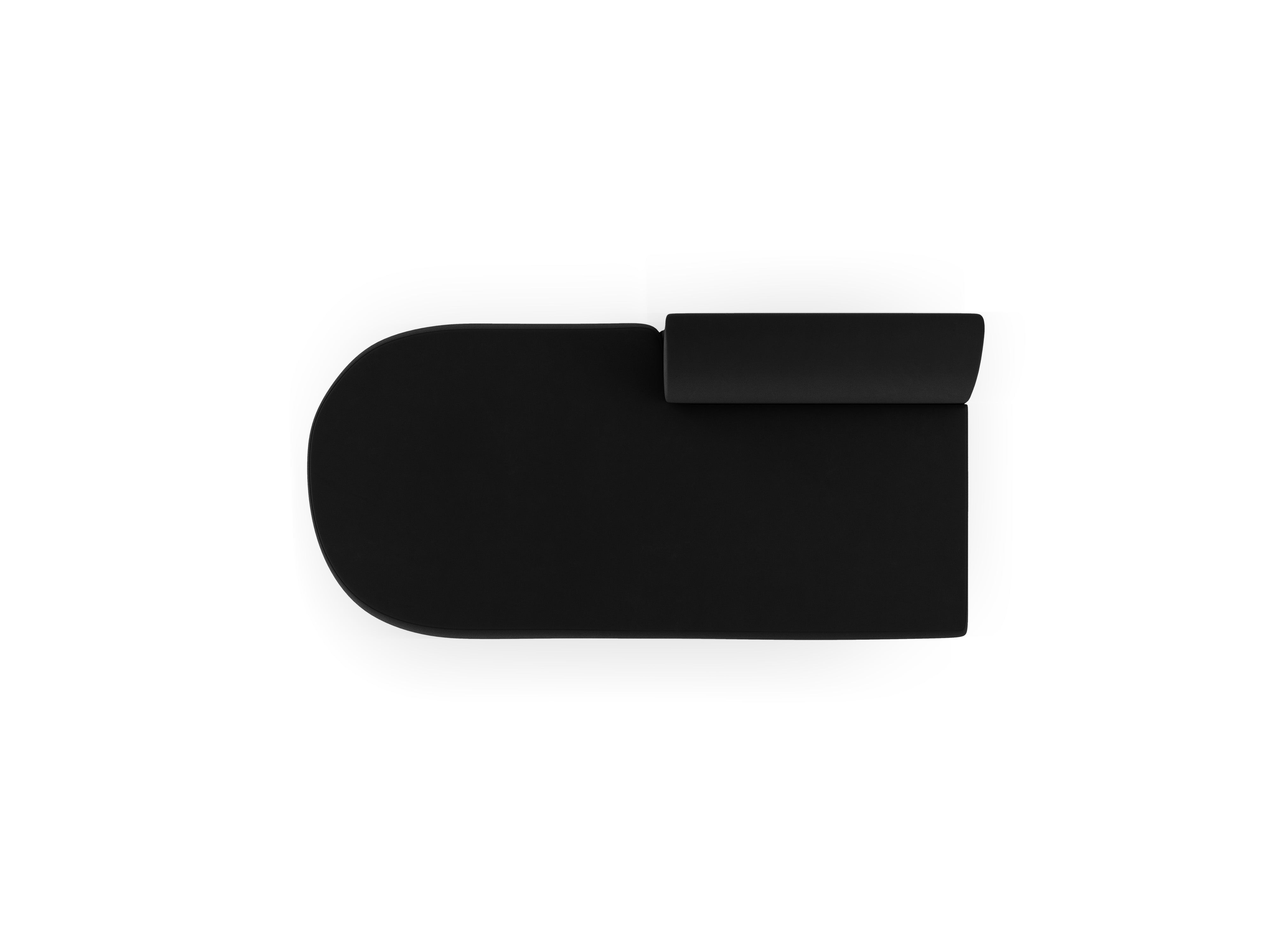 2-sitziger Samt-Sessel links MILEY schwarz