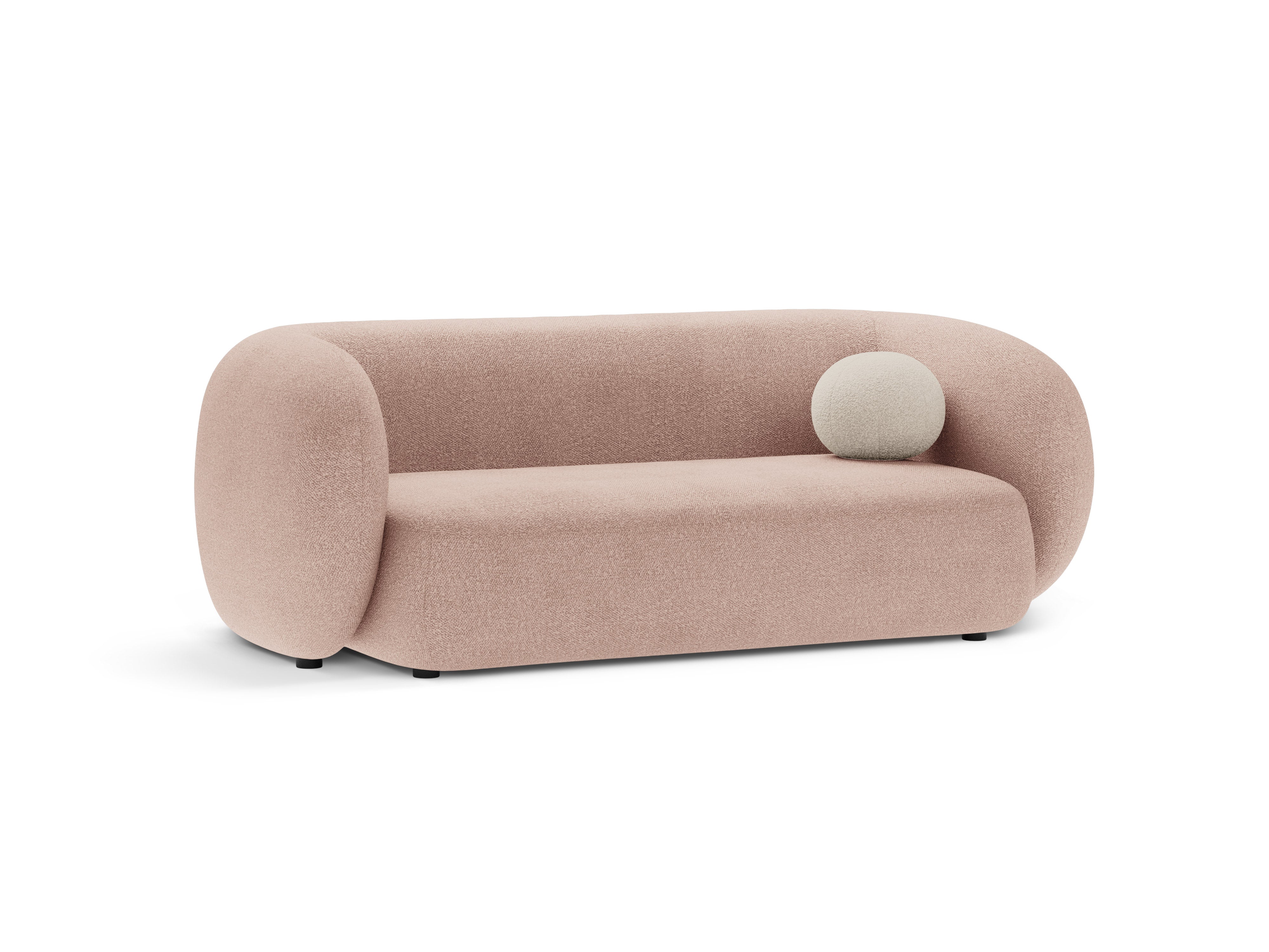 KATE Pink Boucle 2-Seater Sofa