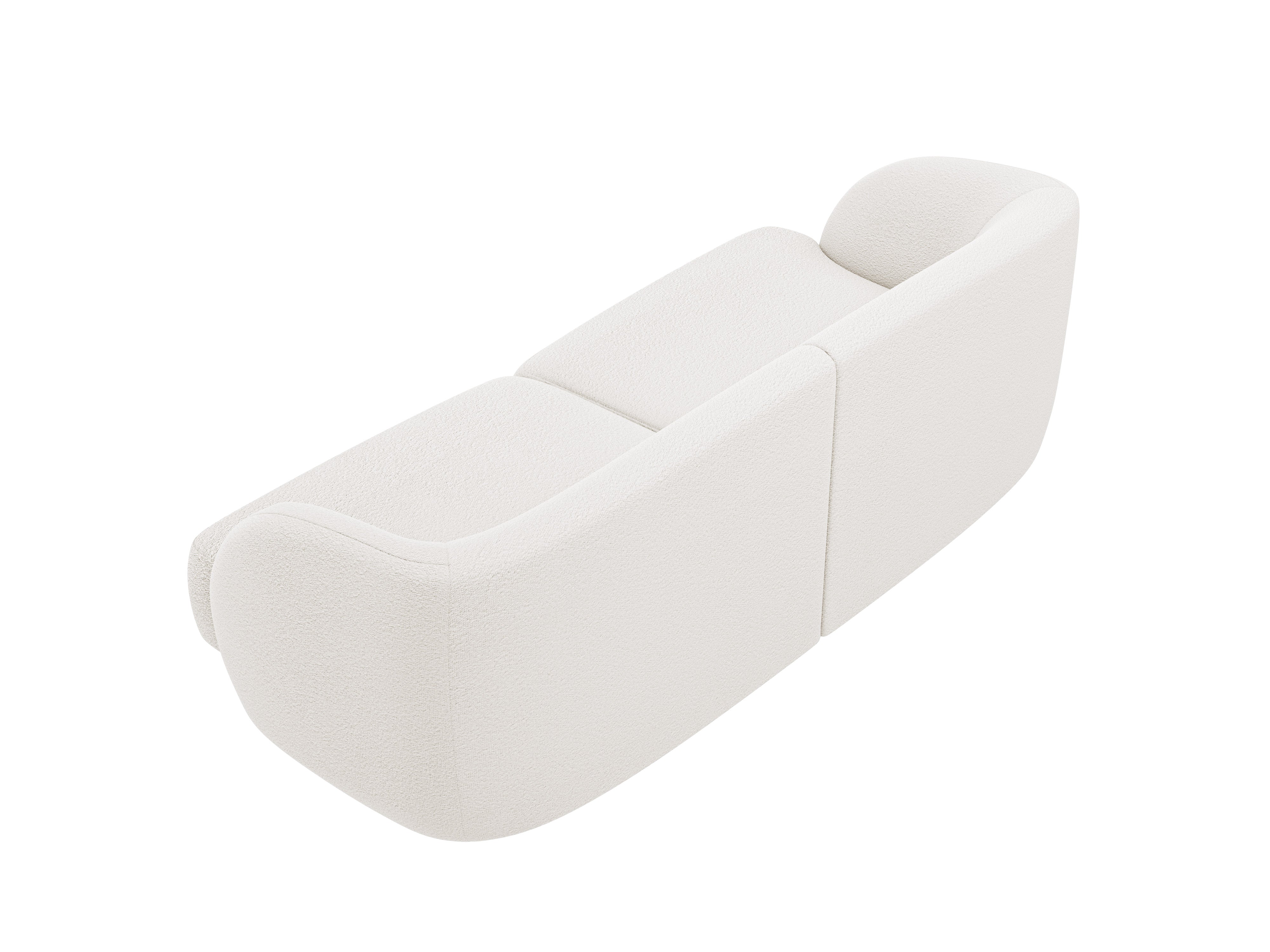 2-seater Sofa MILEY white boucle