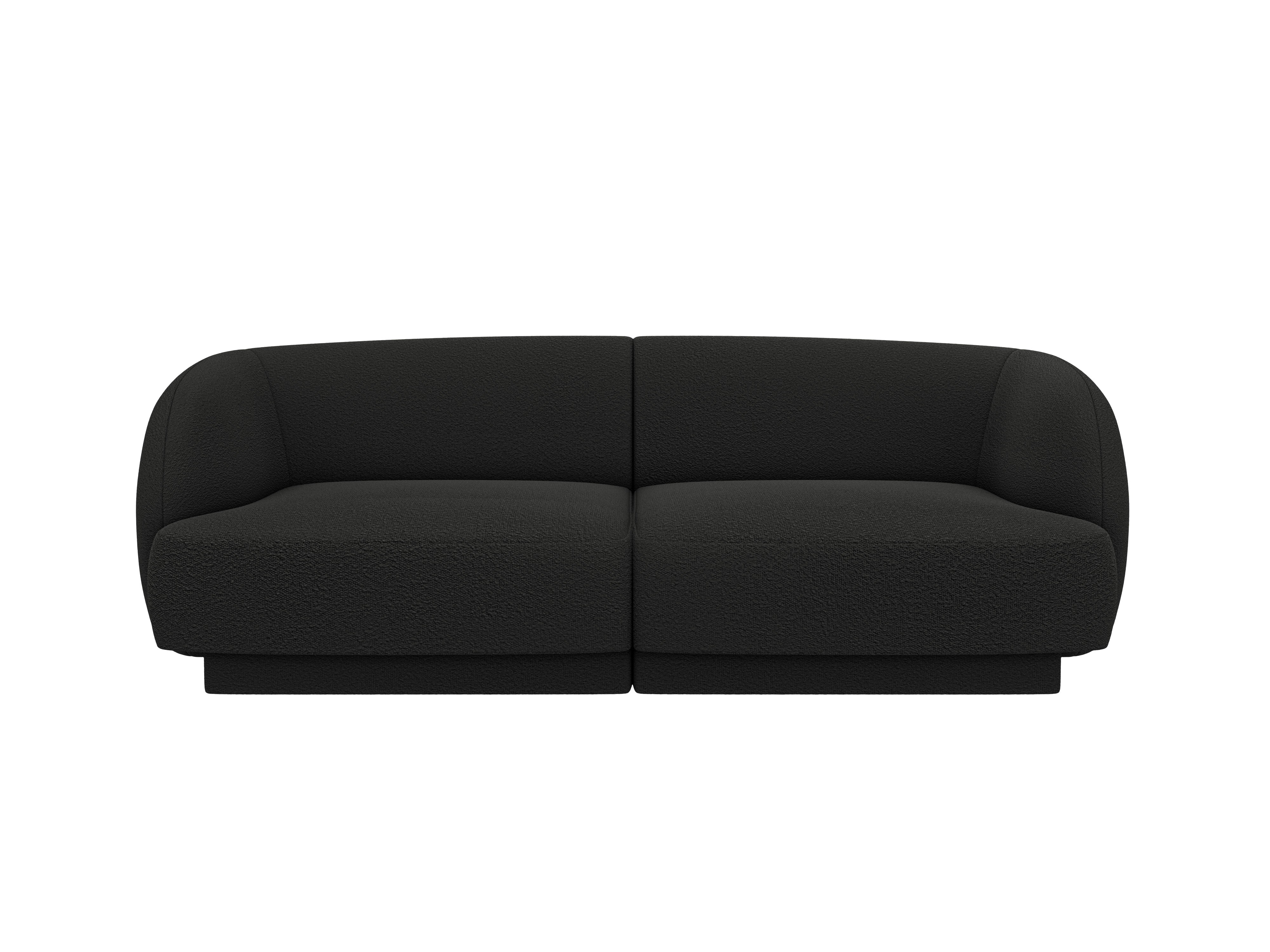 2-seater Sofa MILEY black boucle