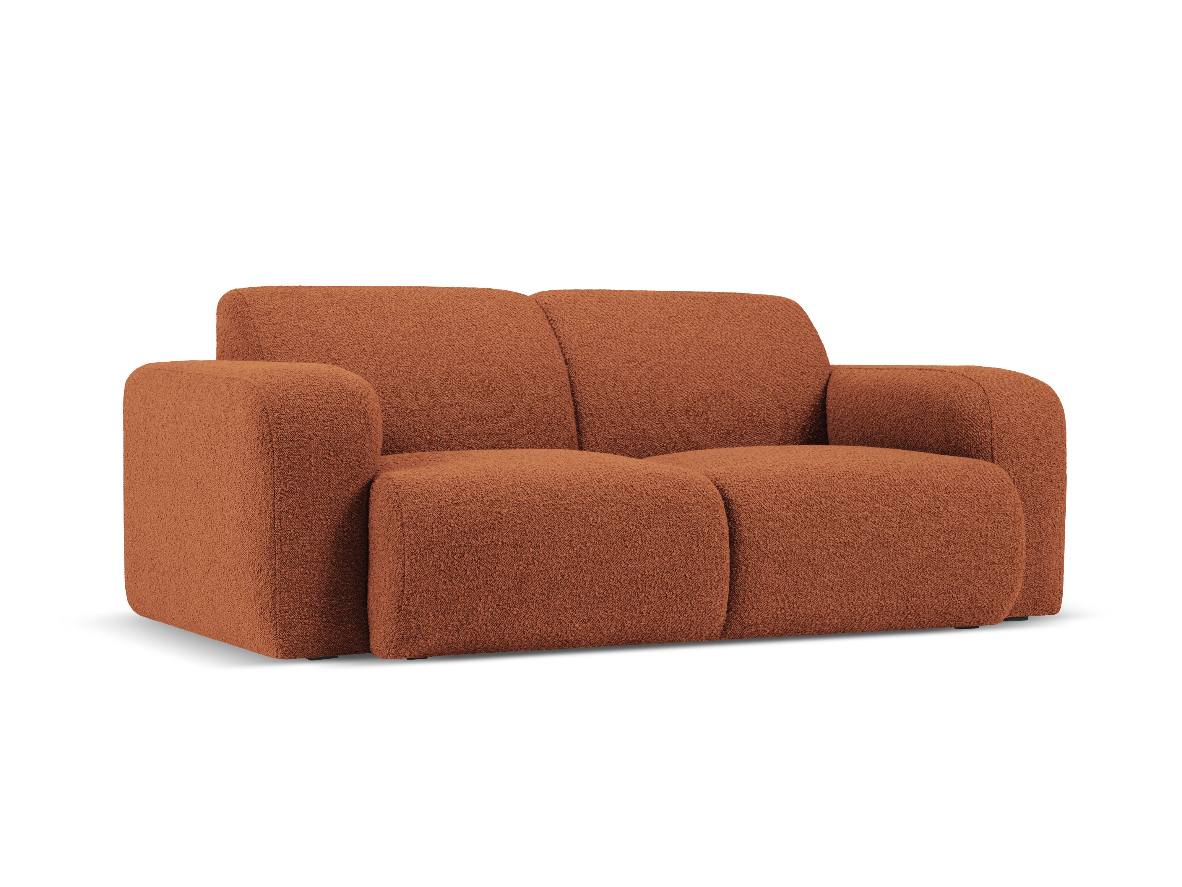 Sofa w tkaninie boucle 2-osobowa MOLINO terracotta – Micadoni