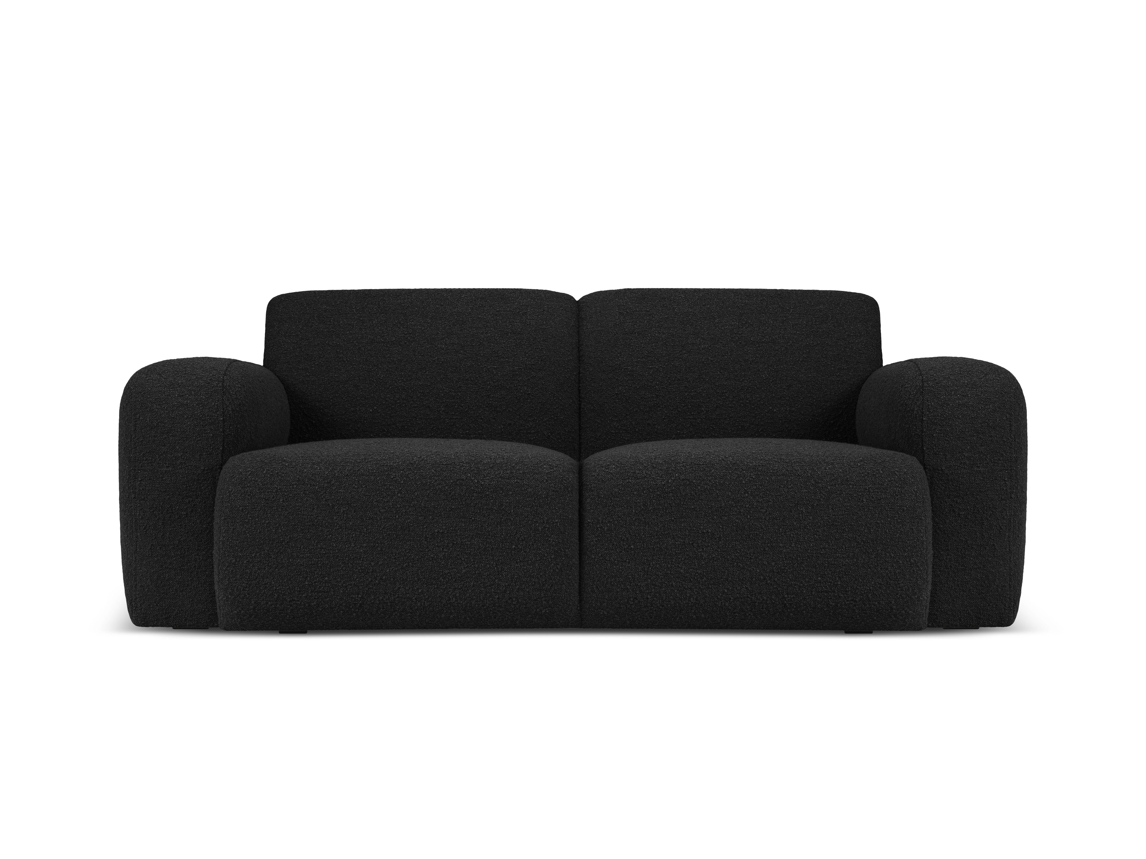 Sofa w tkaninie boucle 2-osobowa MOLINO czarny Micadoni Eye on Design