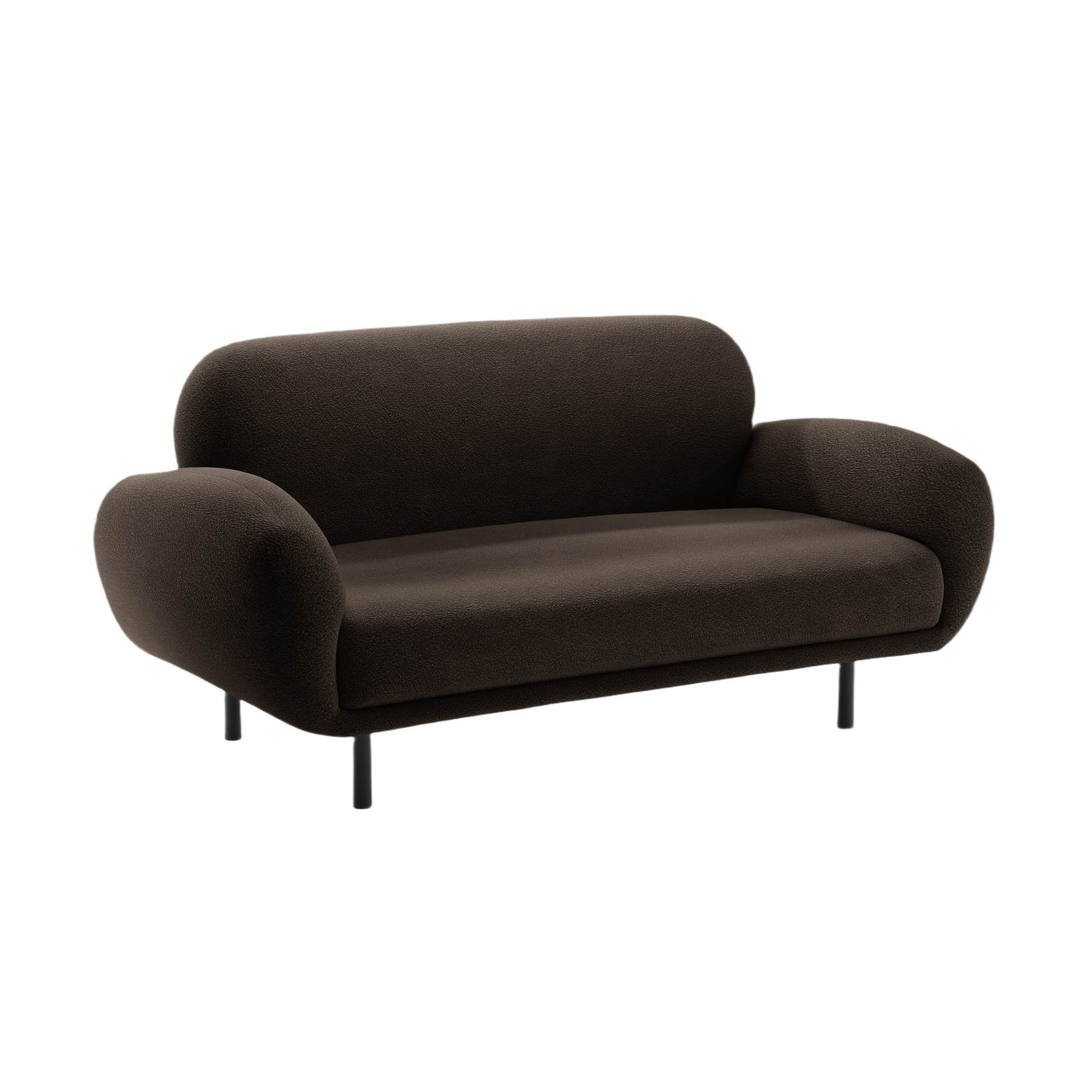 Sofa 2-zits POPPY bruin boucle