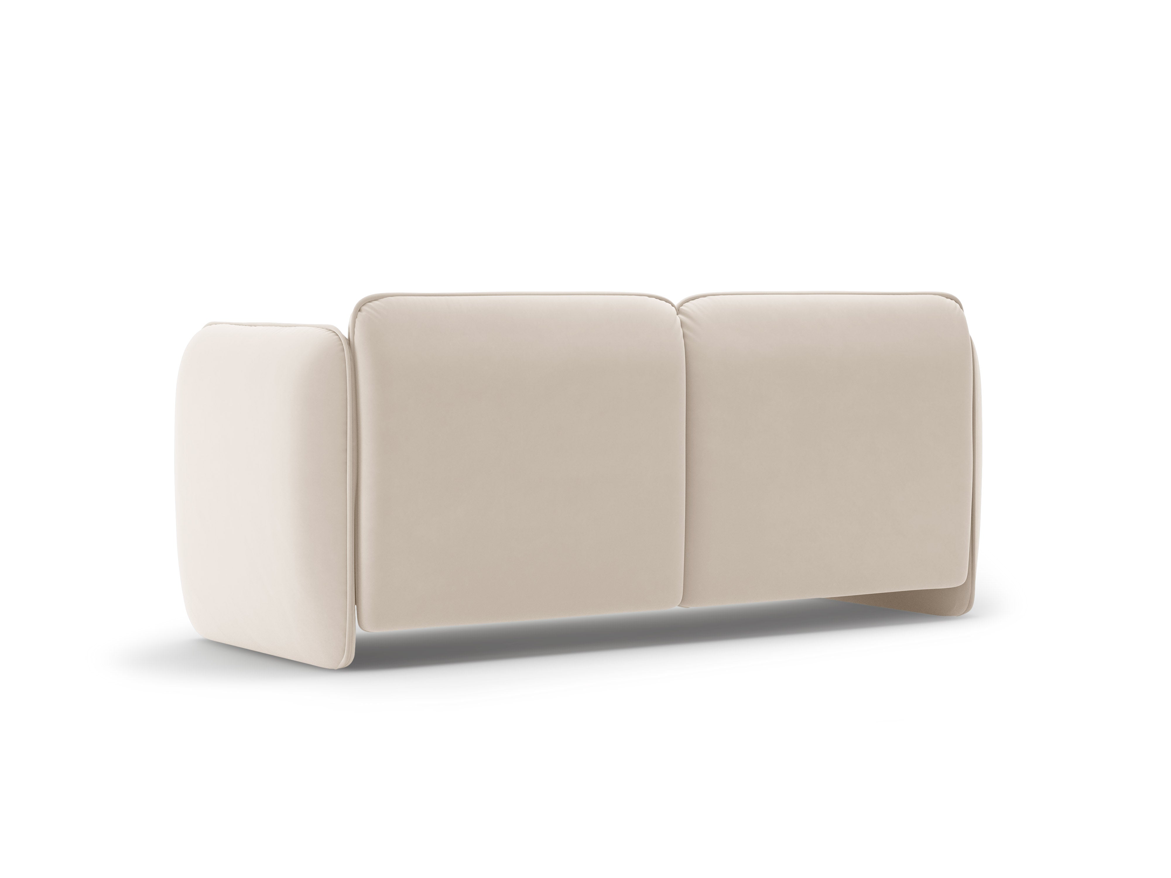 Sofa 2-zits fluweel GEORGIA lichtbeige