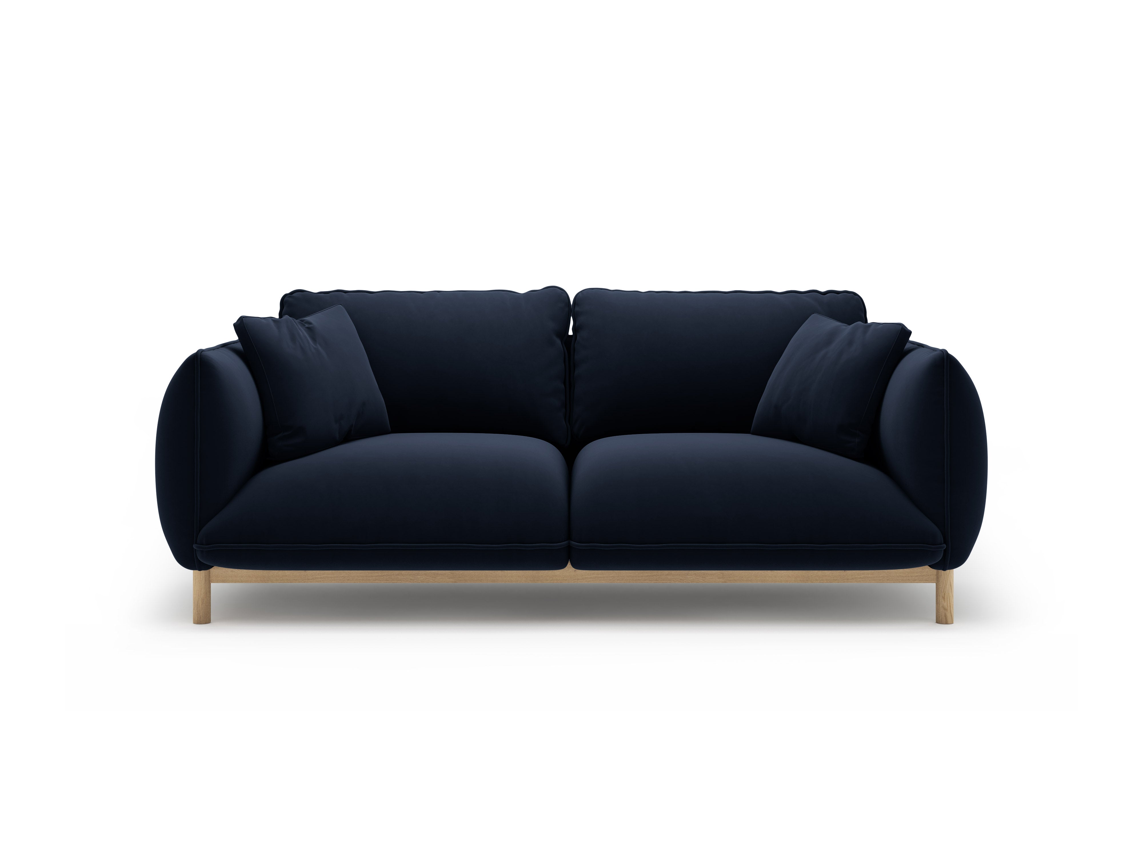 Sofa van fluweel voor 2 personen ADA koninklijk blauw