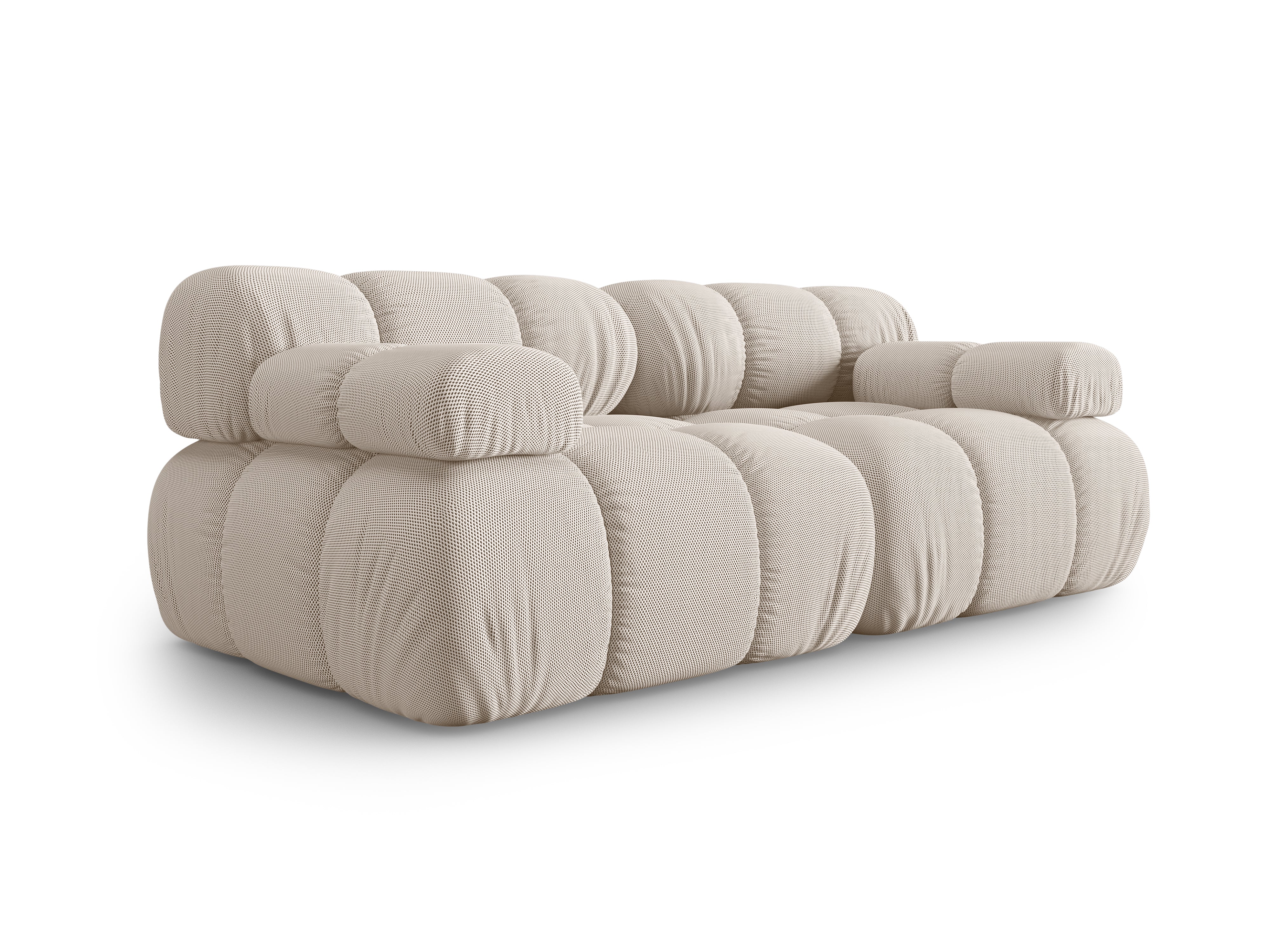 Modulaire 2-zitsbank BELLIS in beige 3D-stof