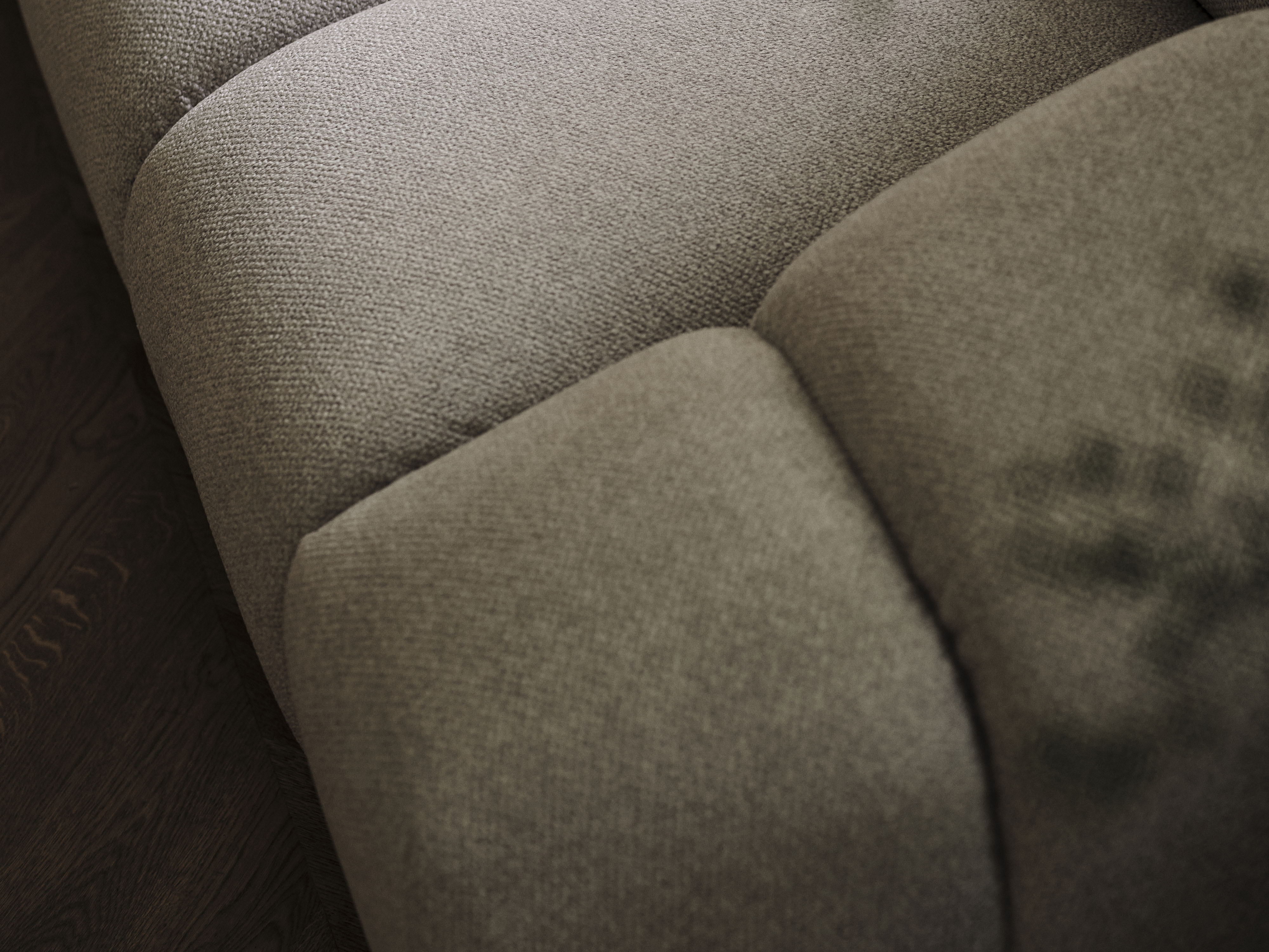 3-seater Sofa DIANA dark beige chenille