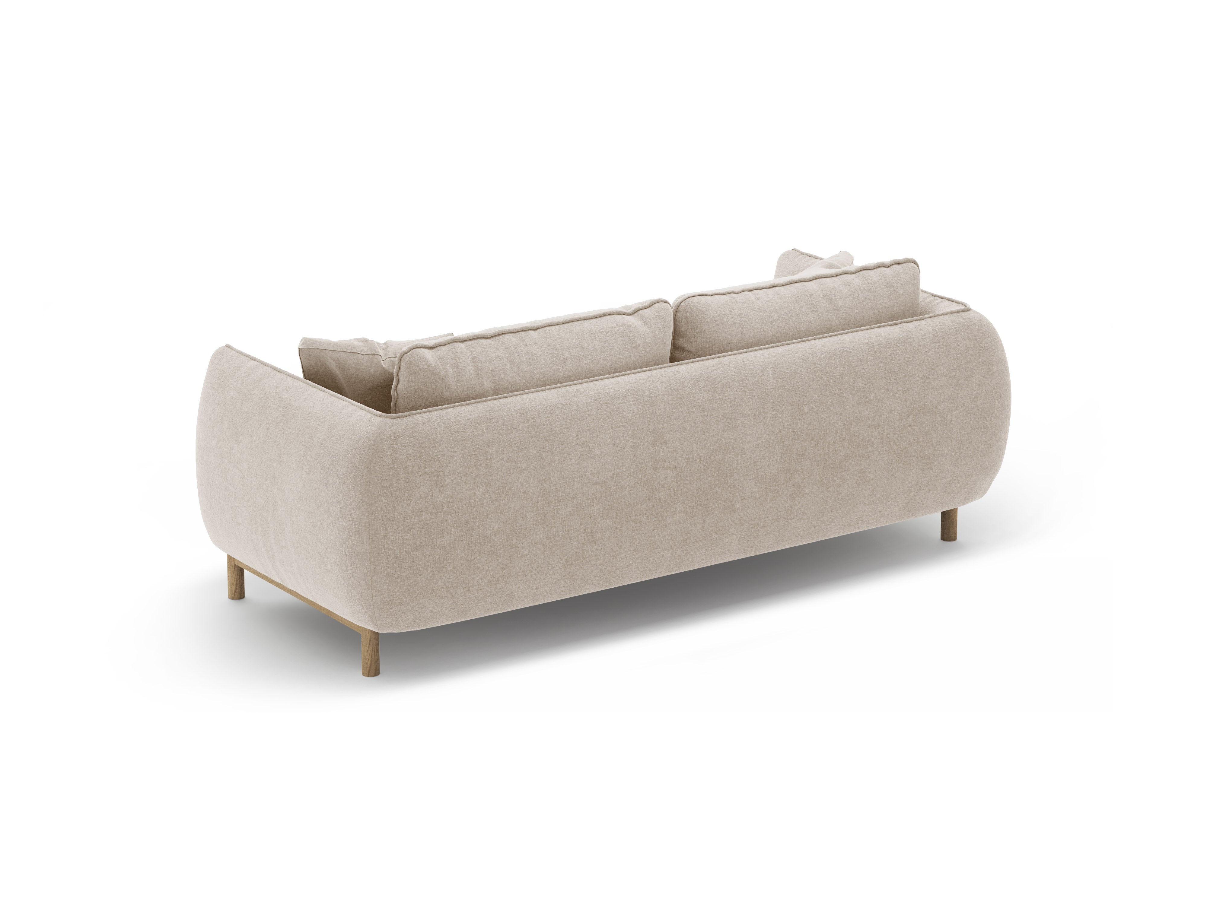 Sofa 2-sitzig ADA hellbeige Chenille