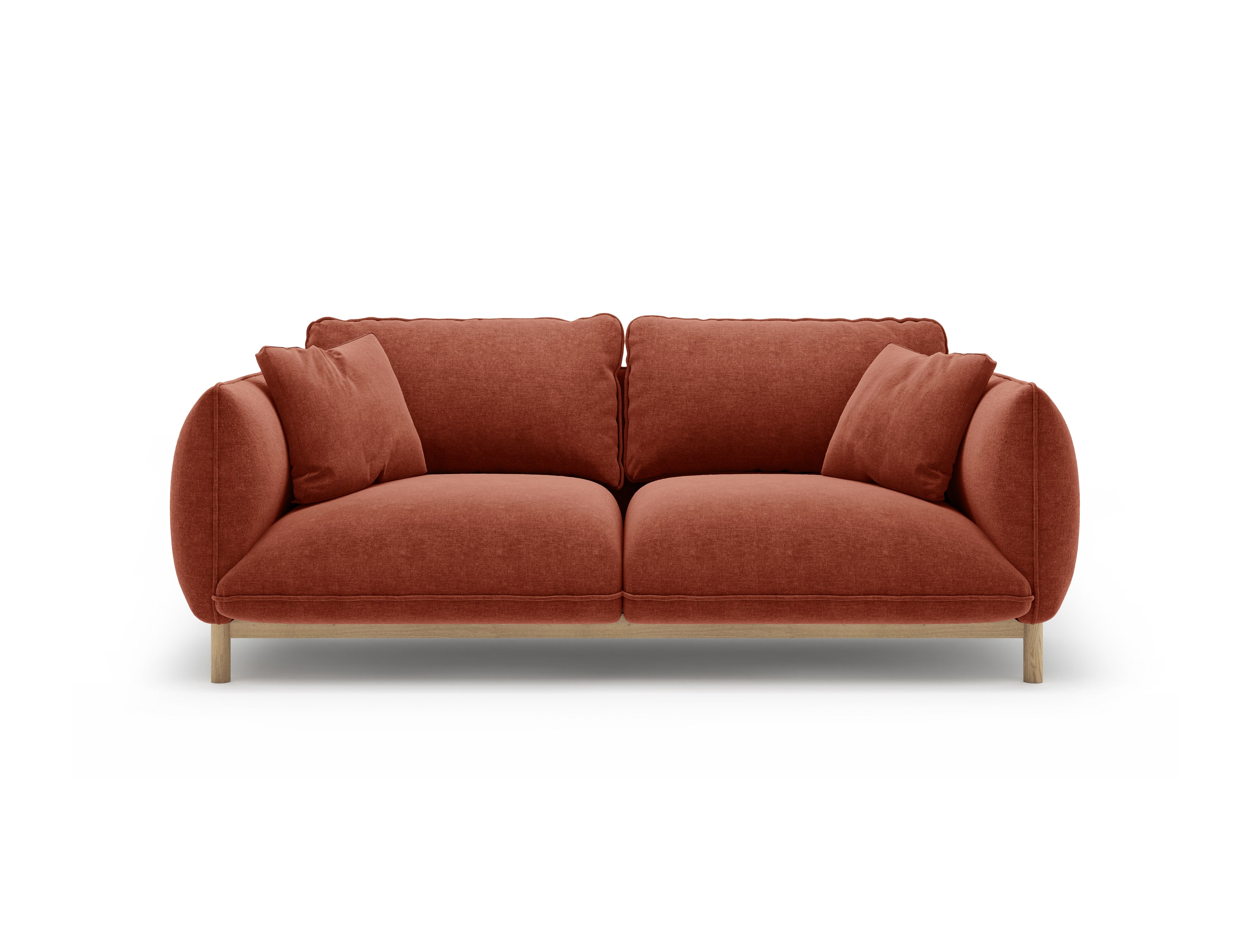 Sofa 2-zits ADA kastanjebruin chenille
