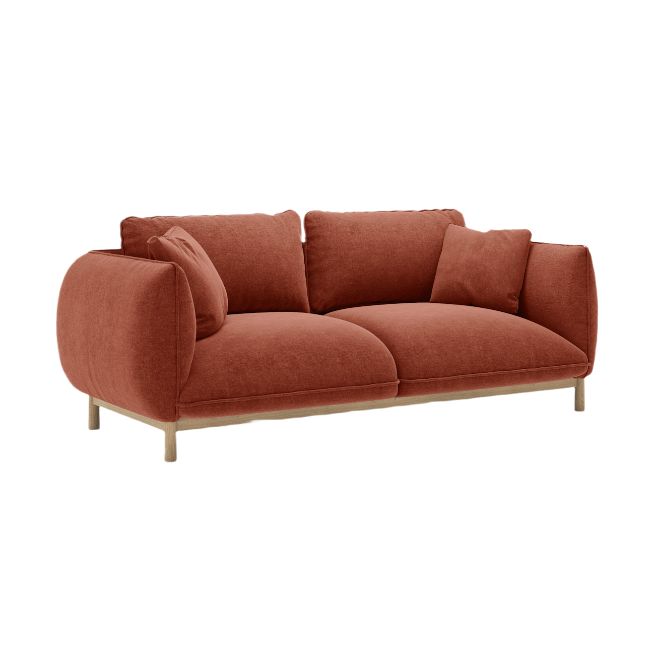 Sofa 2-zits ADA kastanjebruin chenille