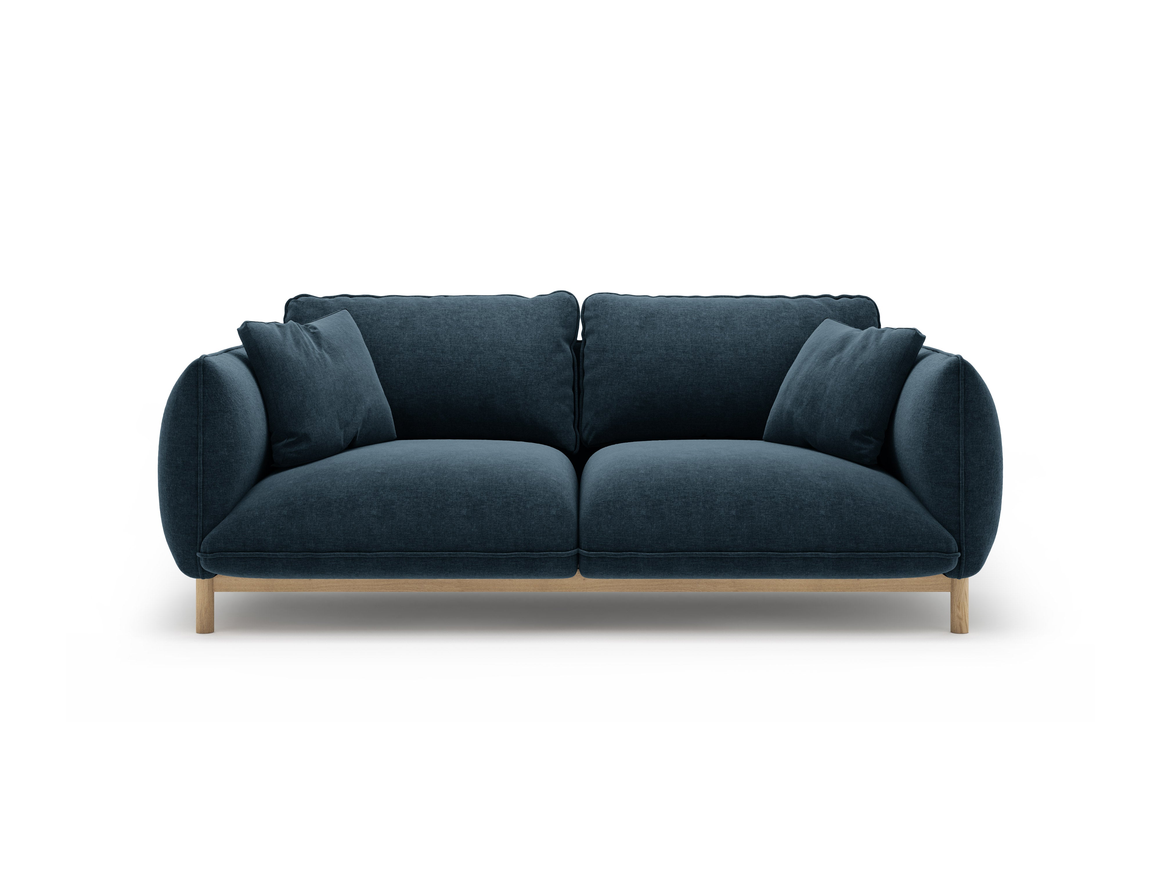Sofa 2-zits ADA zeeblauw chenille