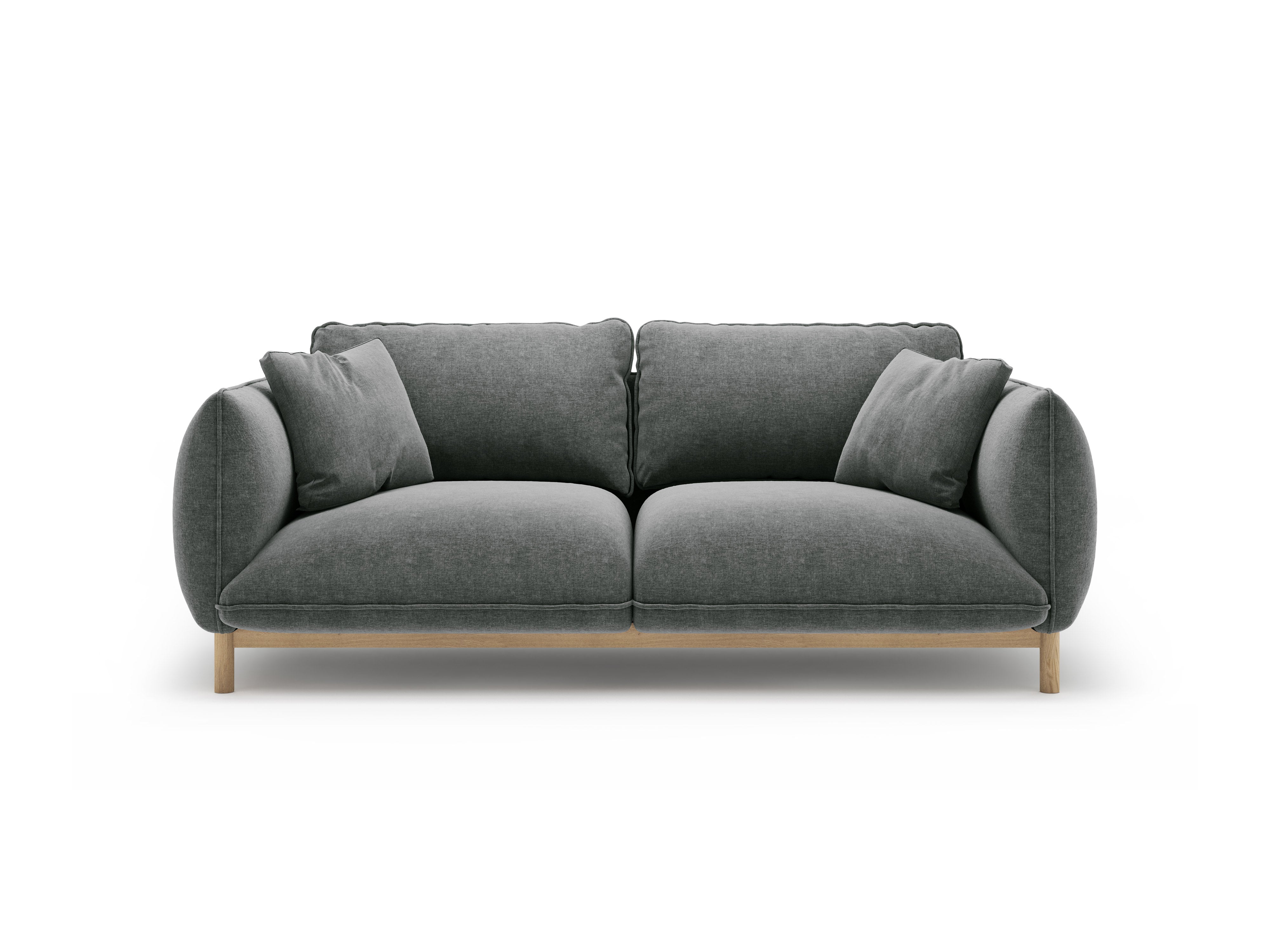 Sofa 2-Sitzer ADA dunkelgrau Chenille