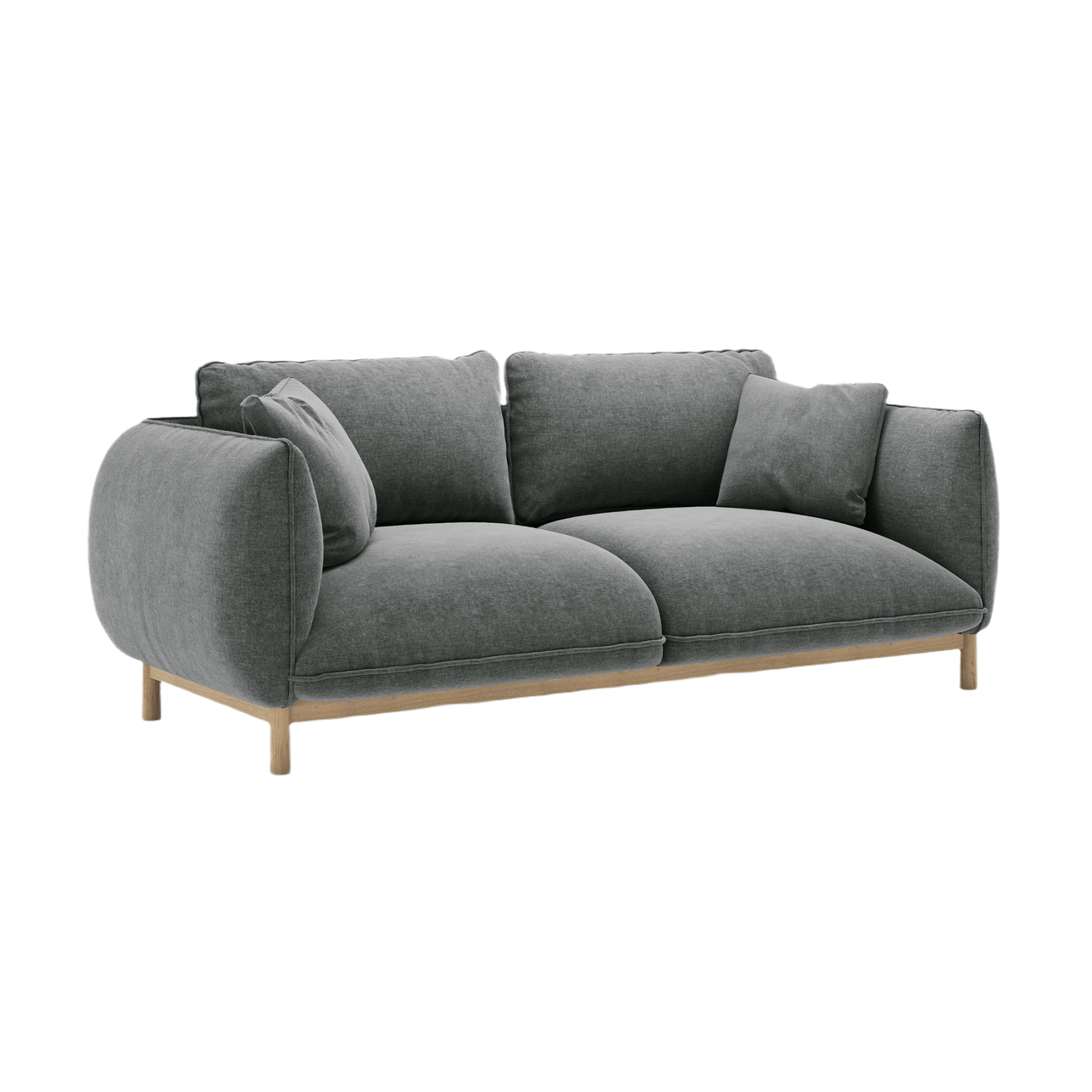 Sofa 2-Sitzer ADA dunkelgrau Chenille