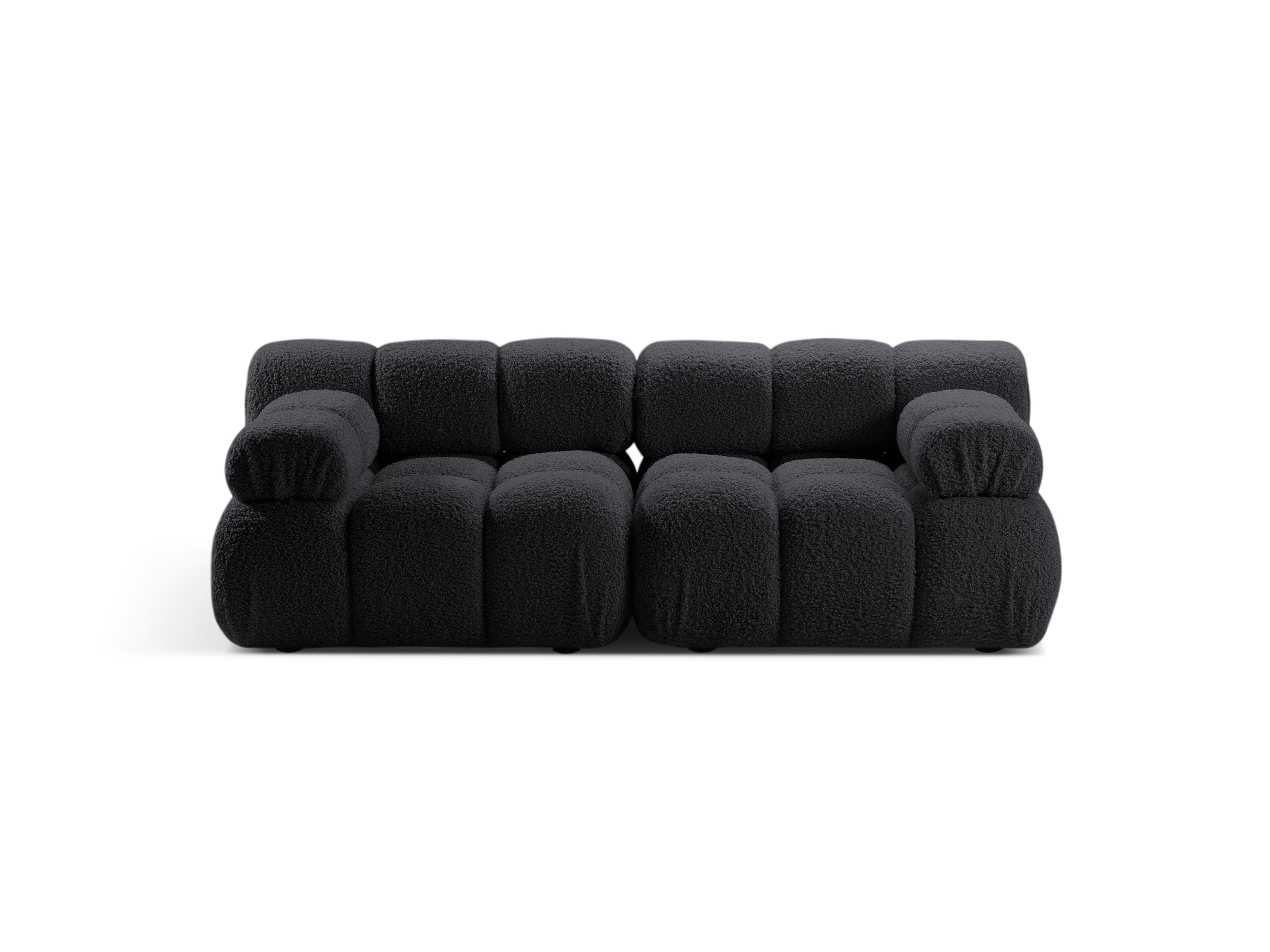 Modulaire 2-zitsbank BELLIS in grafiet boucle