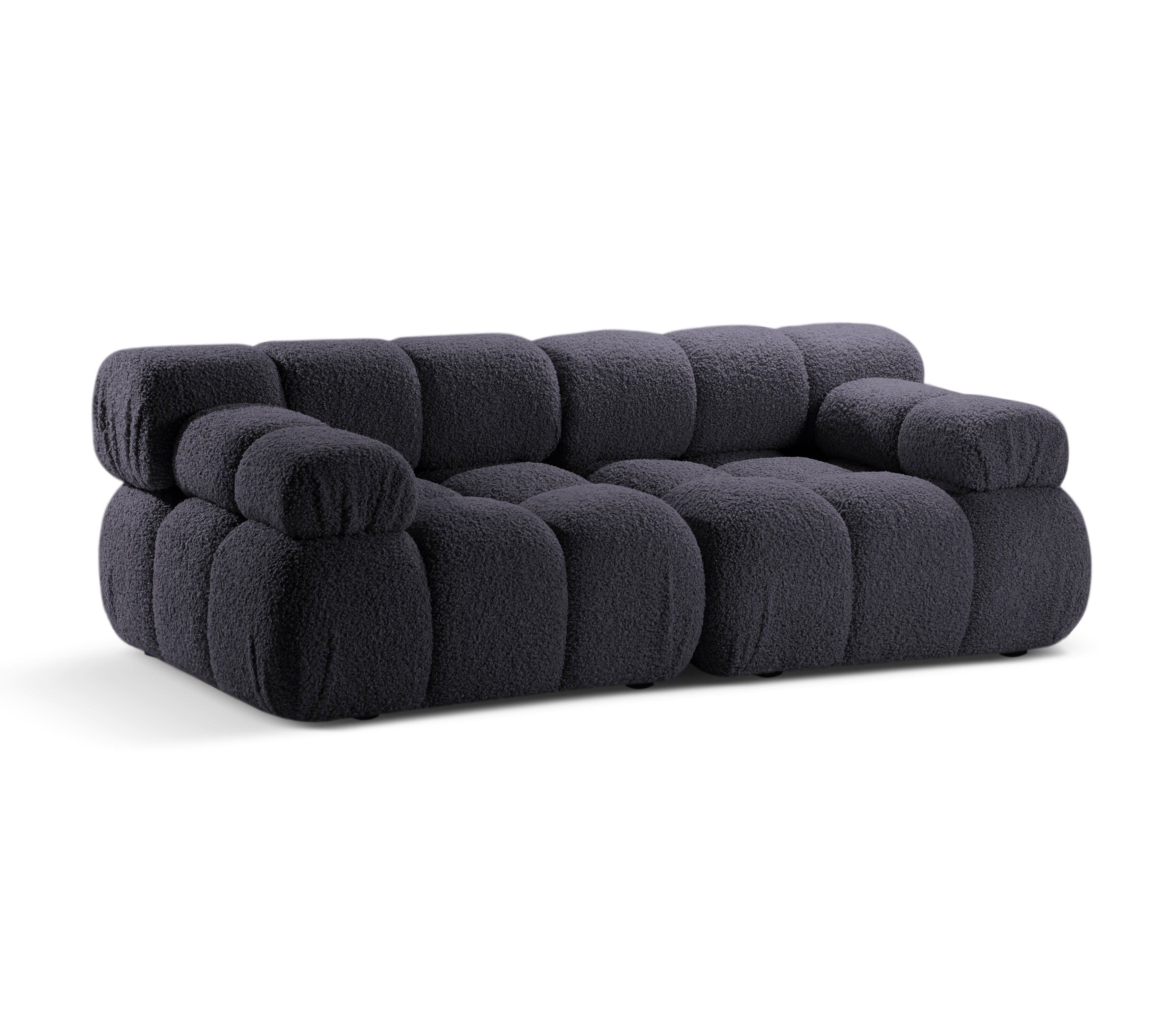 Modulaire 2-zitsbank BELLIS in grafiet boucle