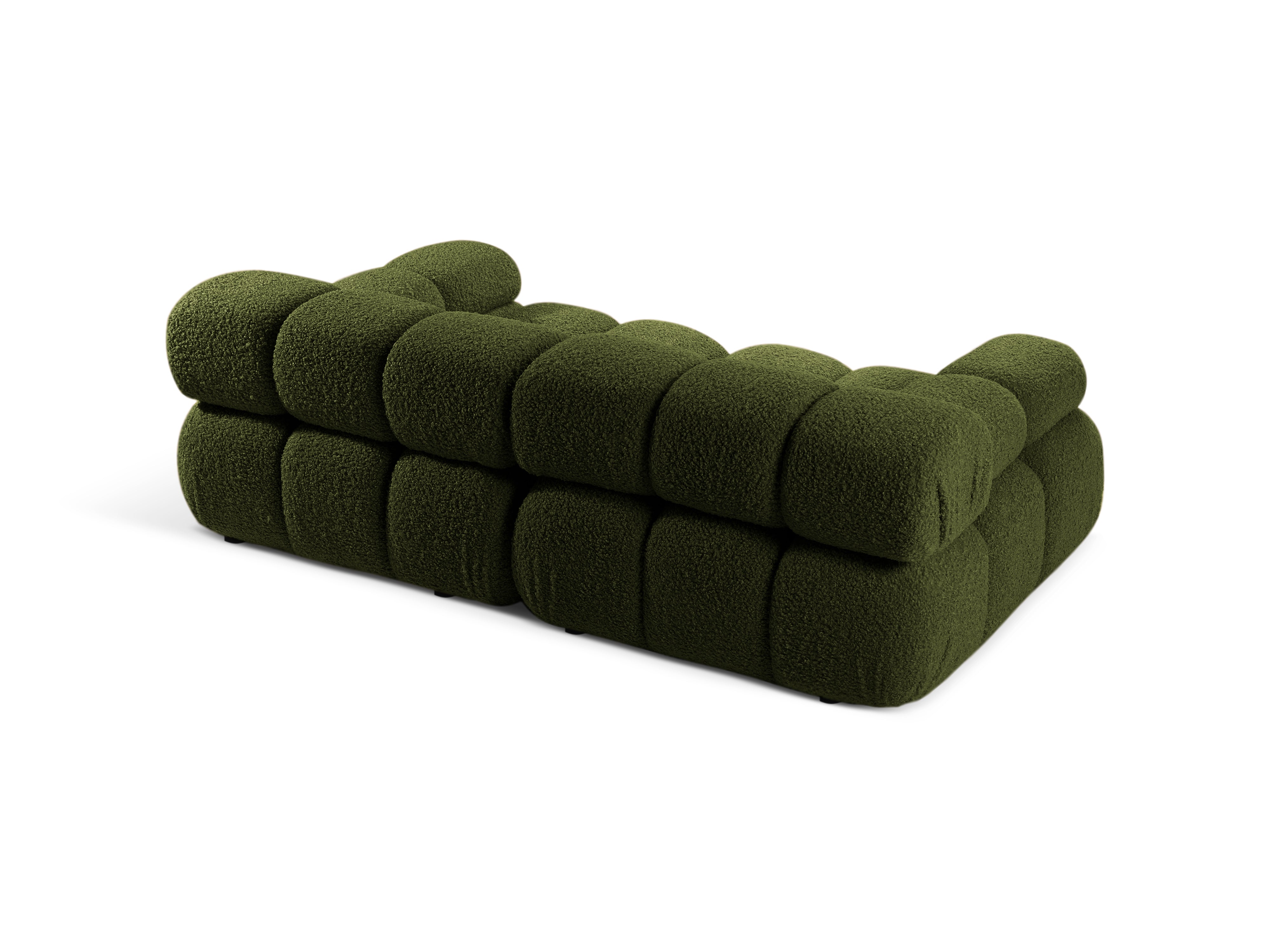 Modulaire 2-zitsbank BELLIS in groene boucle