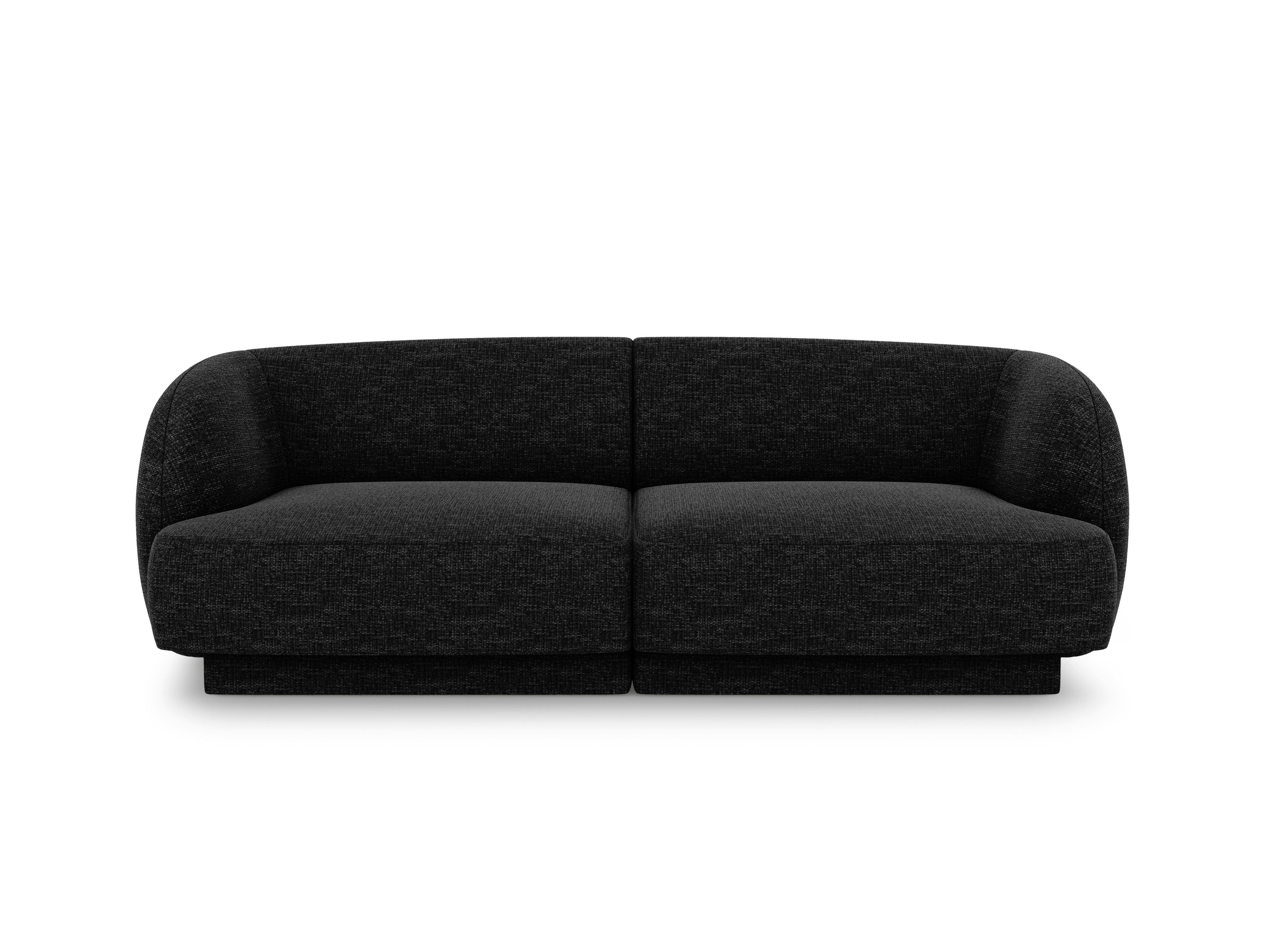 2-Seater Sofa MILEY Black Chenille