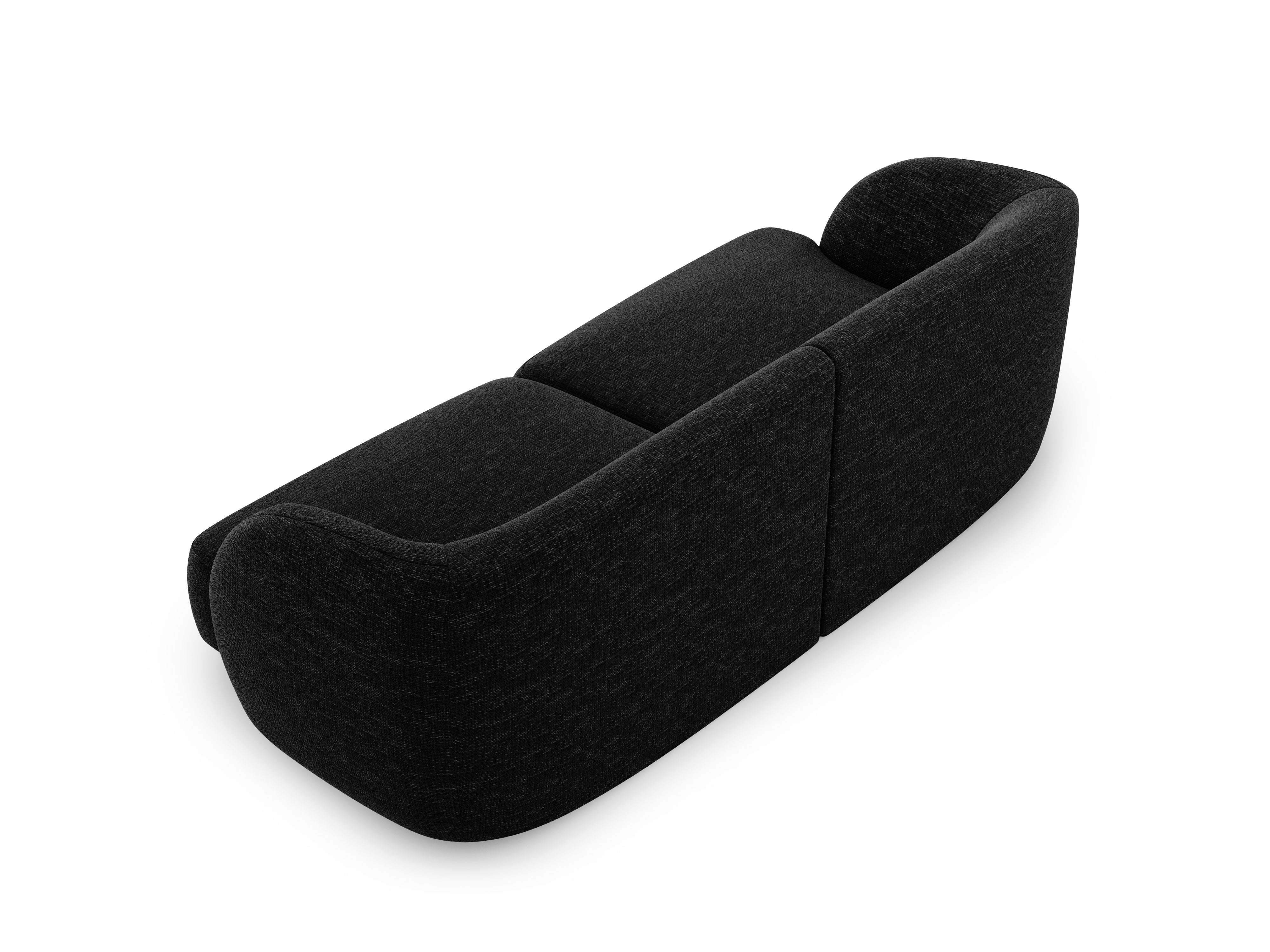 2-Seater Sofa MILEY Black Chenille