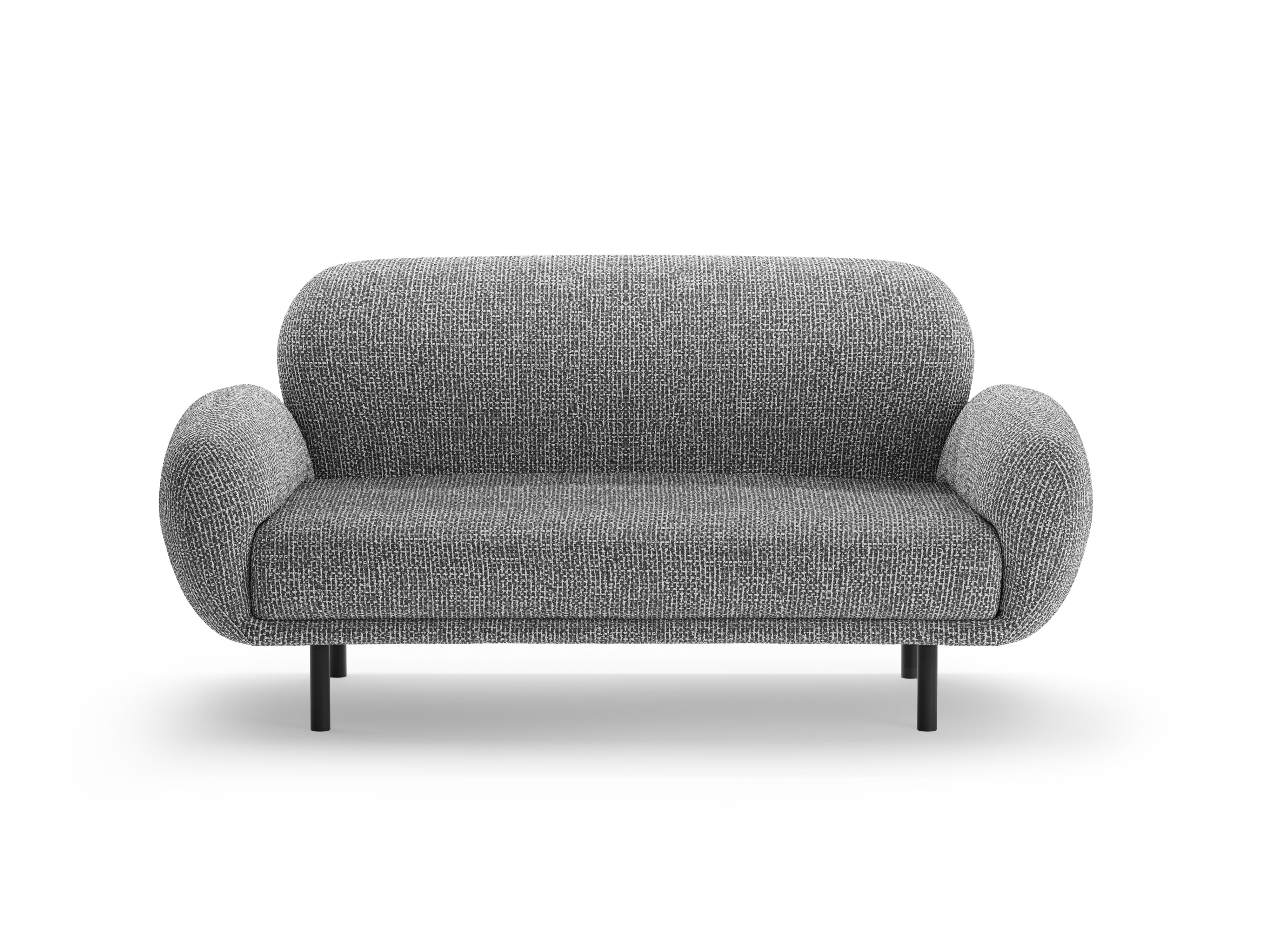 2-seater Sofa POPPY dark gray chenille