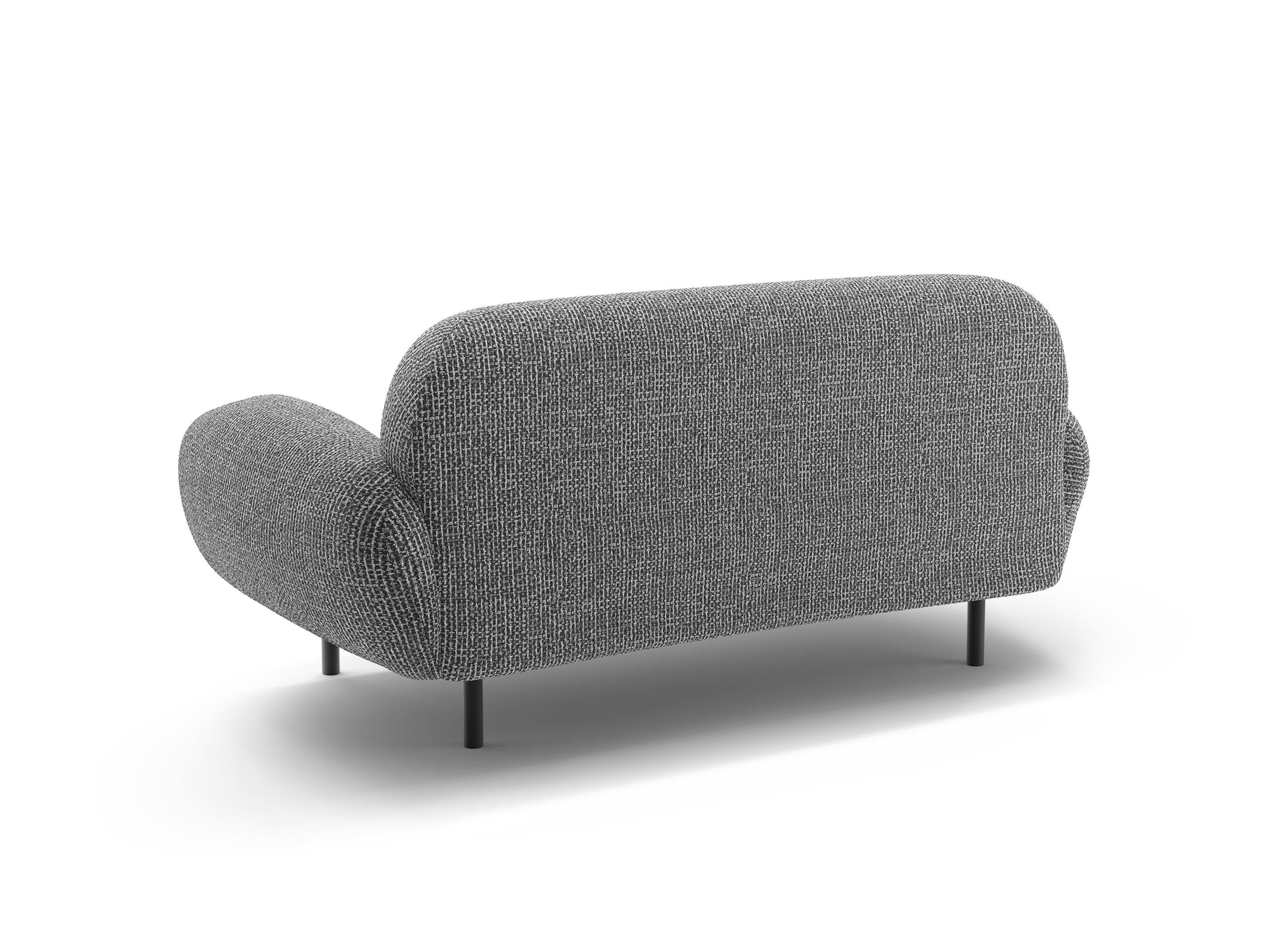 2-seater Sofa POPPY dark gray chenille