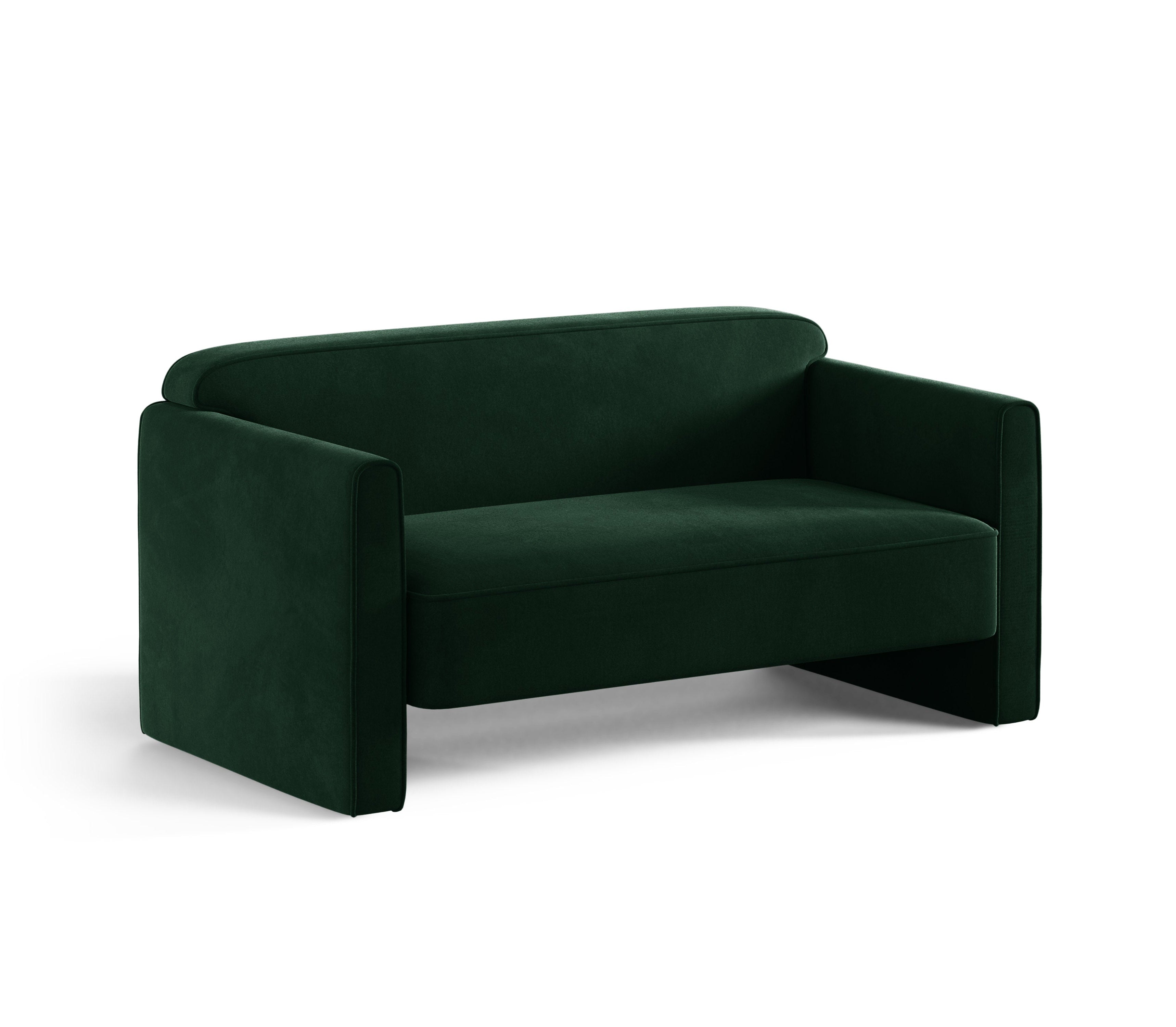 Sofa 2-zits fluwelen ABBY bosgroen