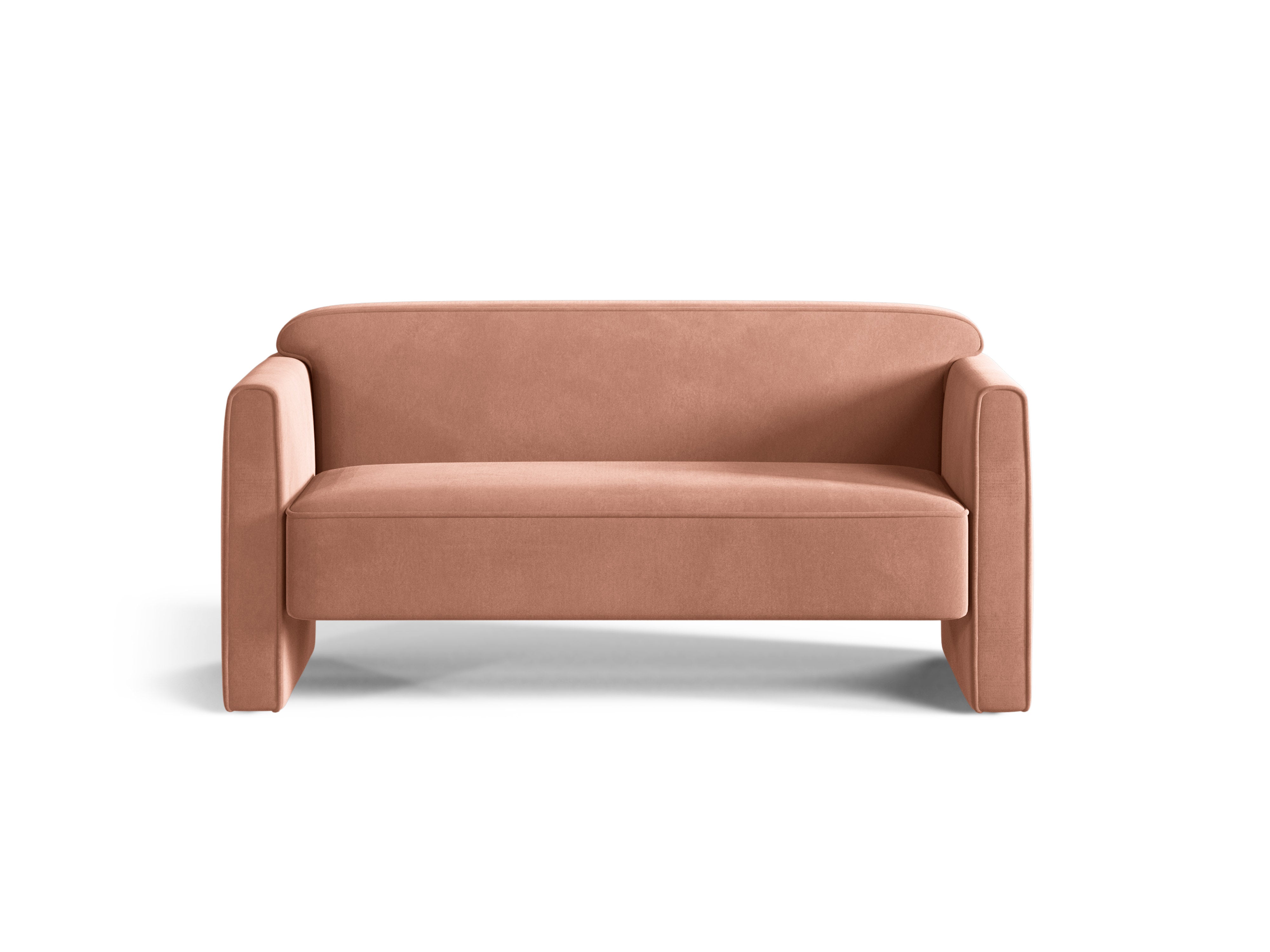 Sofa 2-zits fluwelen ABBY roze