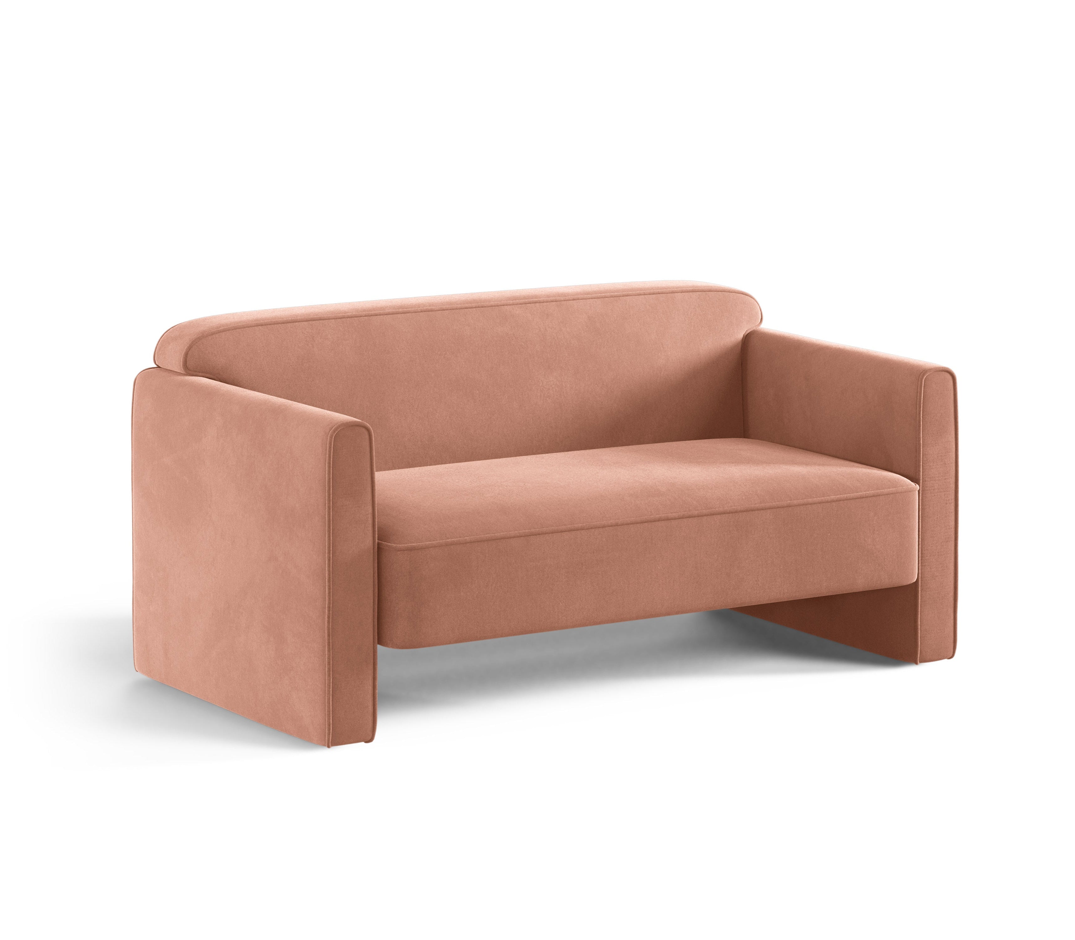 Sofa 2-zits fluwelen ABBY roze