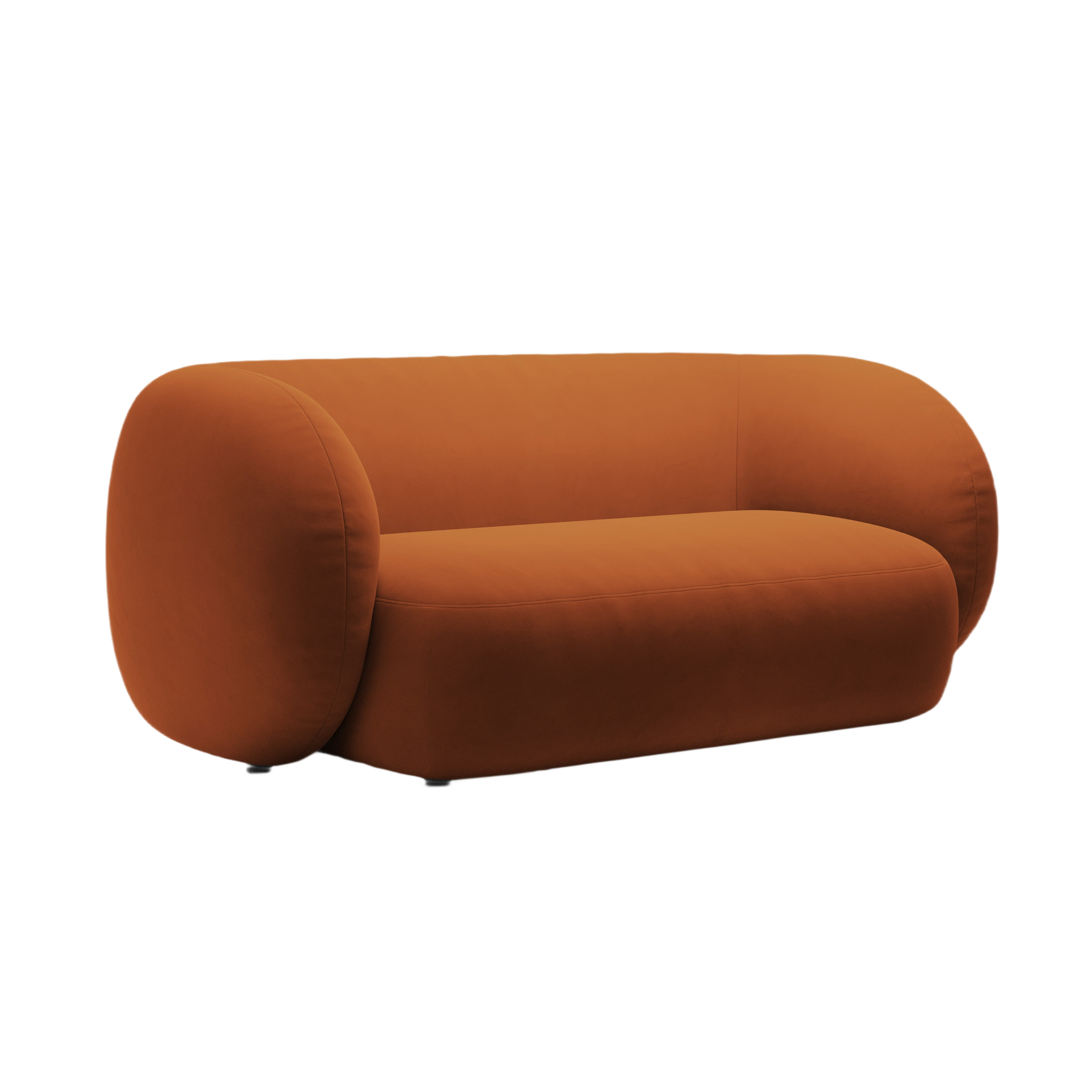 Velvet 2-Seater Sofa KATE terracotta