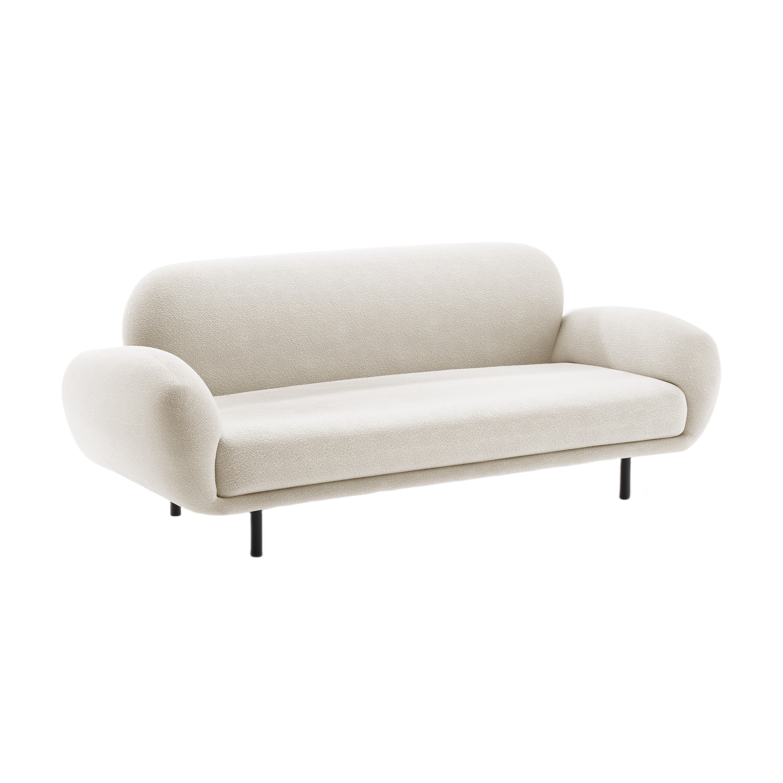 Sofa 2,5-zits POPPY witte boucle