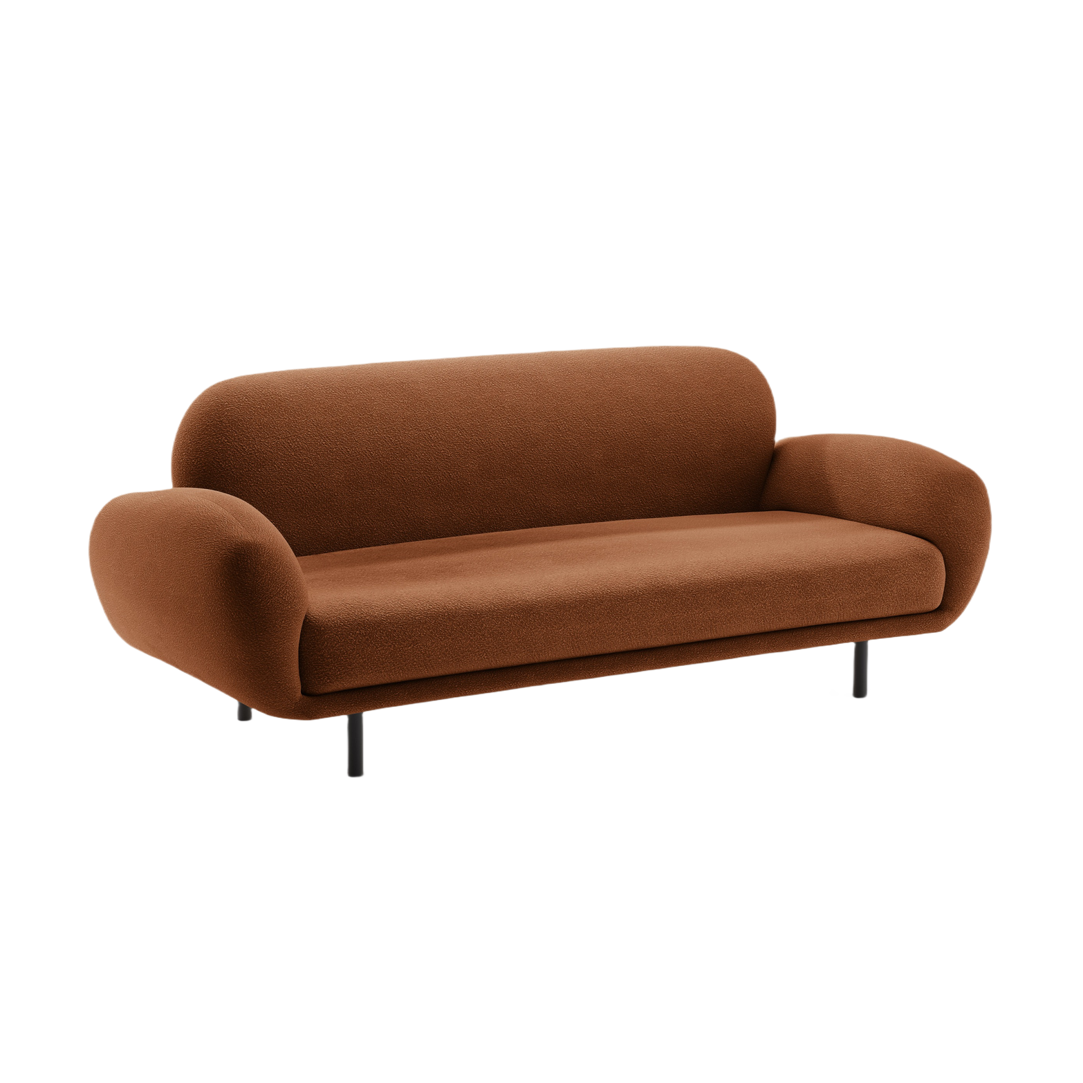 Sofa 2,5-zits POPPY terracotta boucle