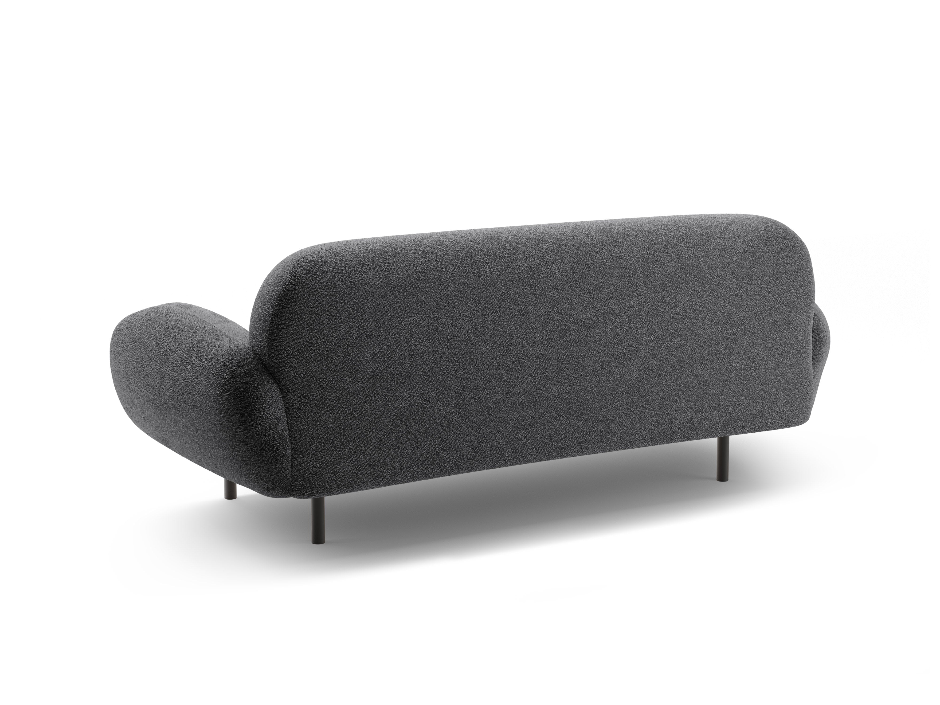 2.5-seater Sofa POPPY dark gray boucle