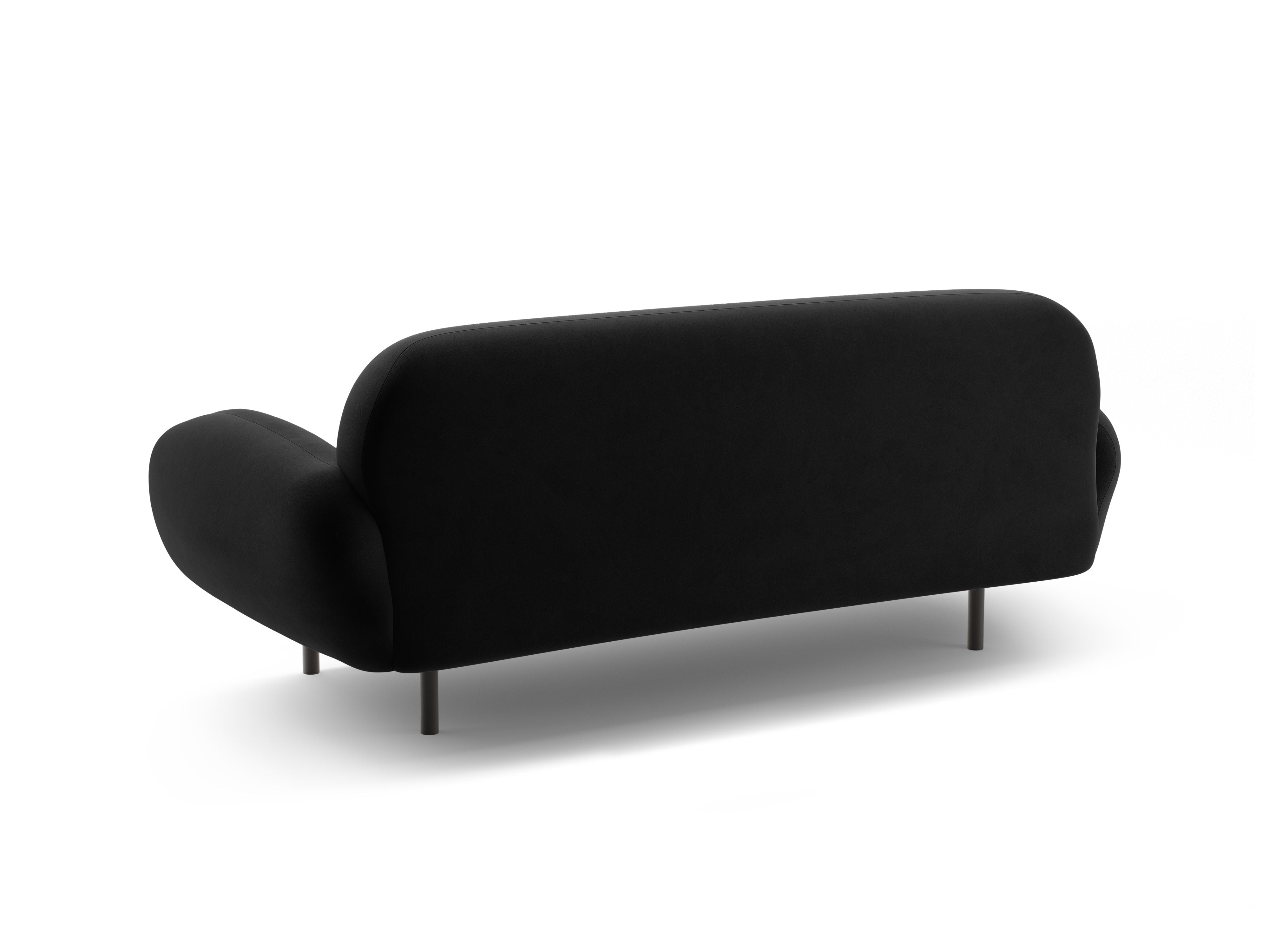 Sofa aus Samt 2,5-sitzig POPPY schwarz