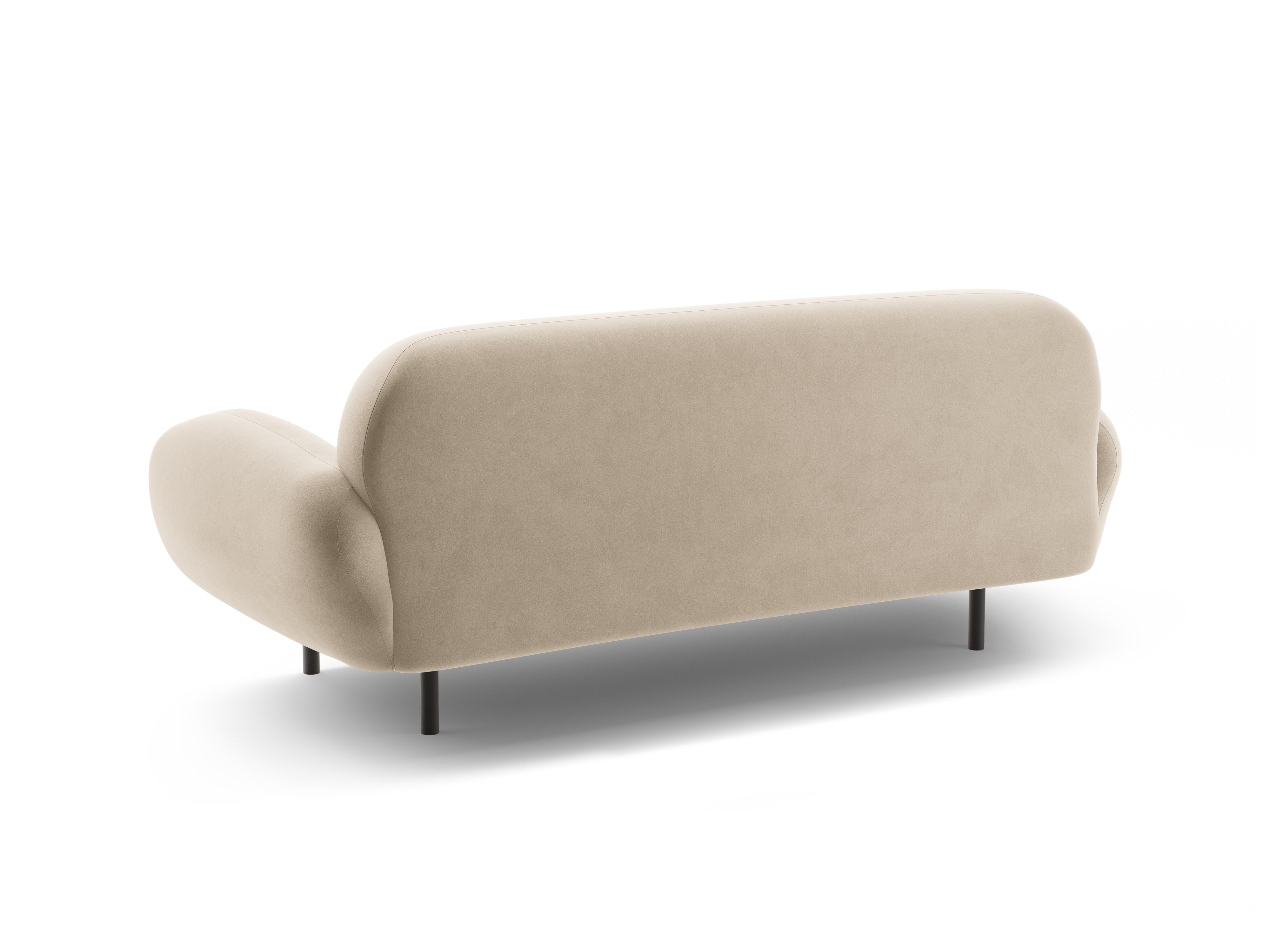 Sofa van fluweel 2,5-persoons POPPY ecru