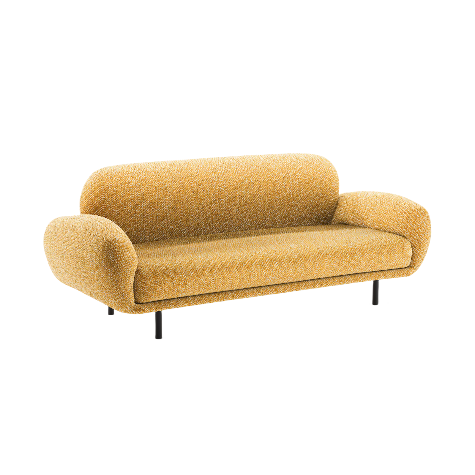 Sofa 2,5-zits POPPY mosterdkleurig chenille