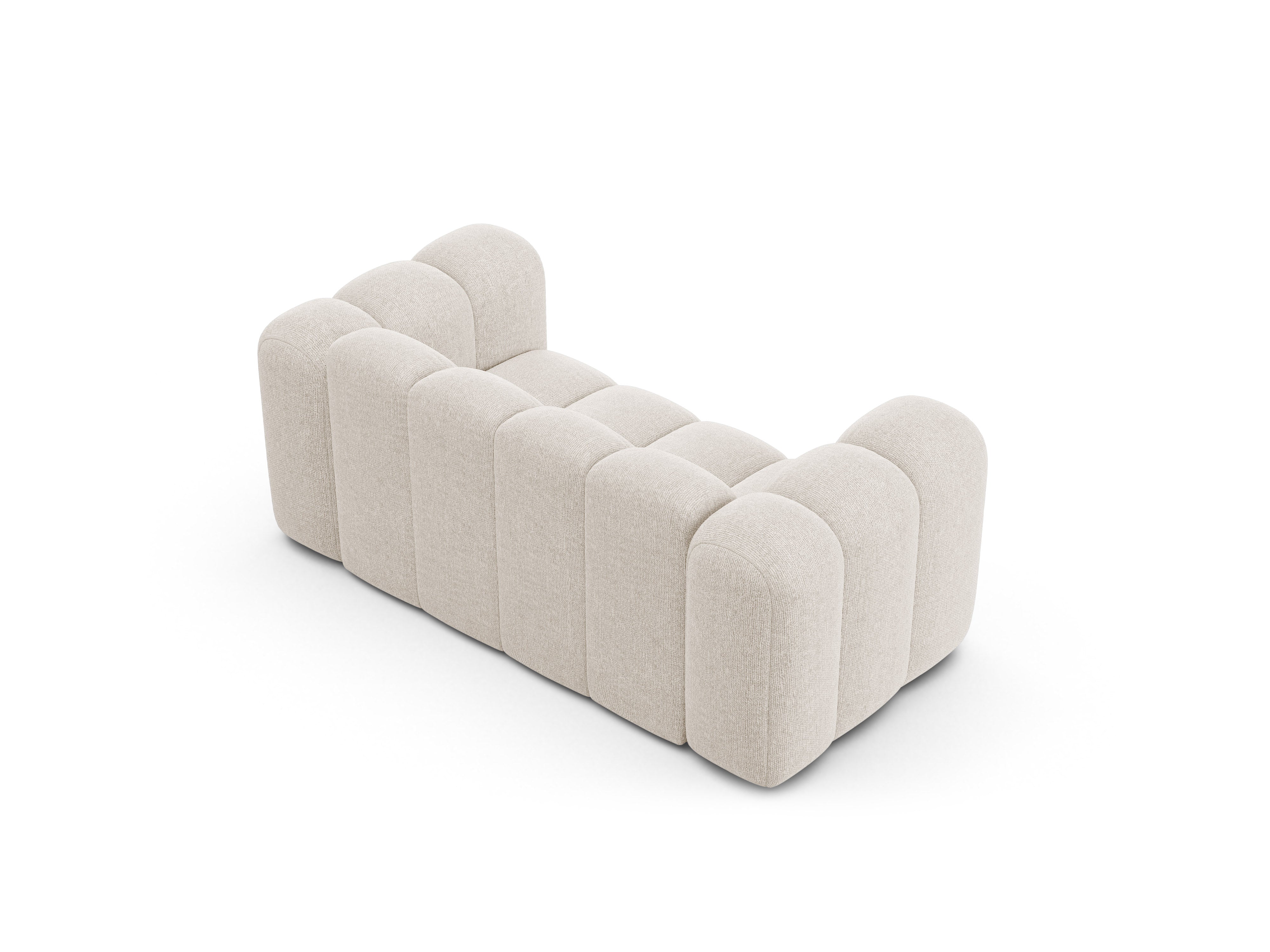 Sofa 2-osobowa LUPINE jasny beżowy szenil – aksamit