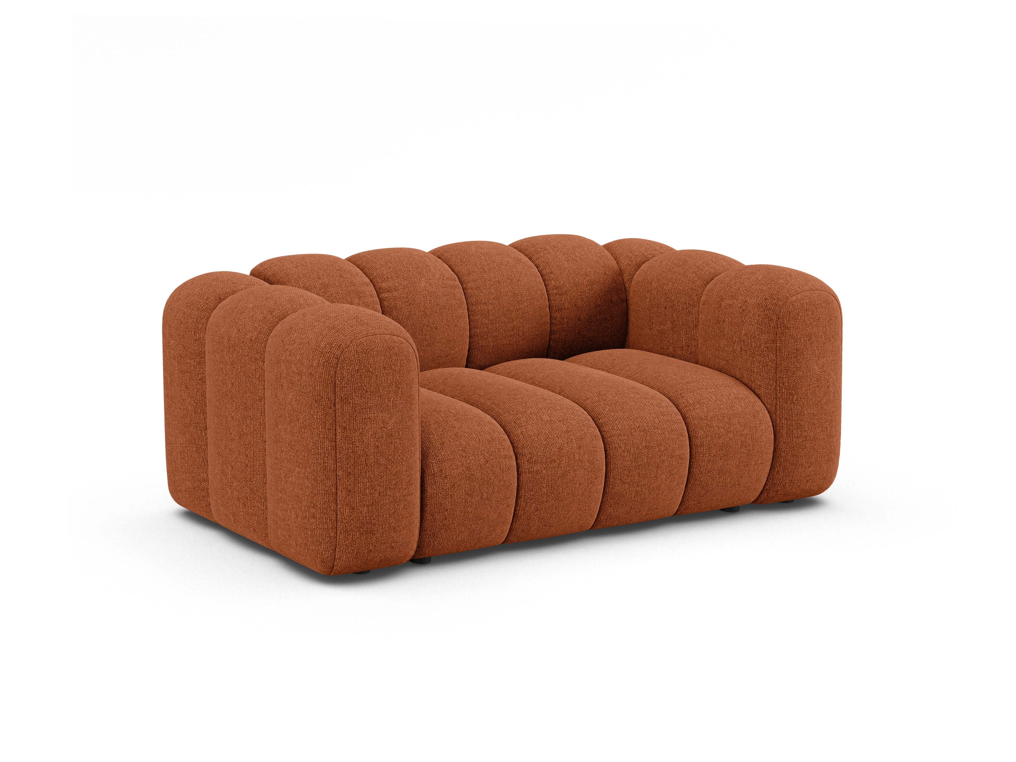 Sofa 2-sitzig LUPINE ziegelrot Chenille