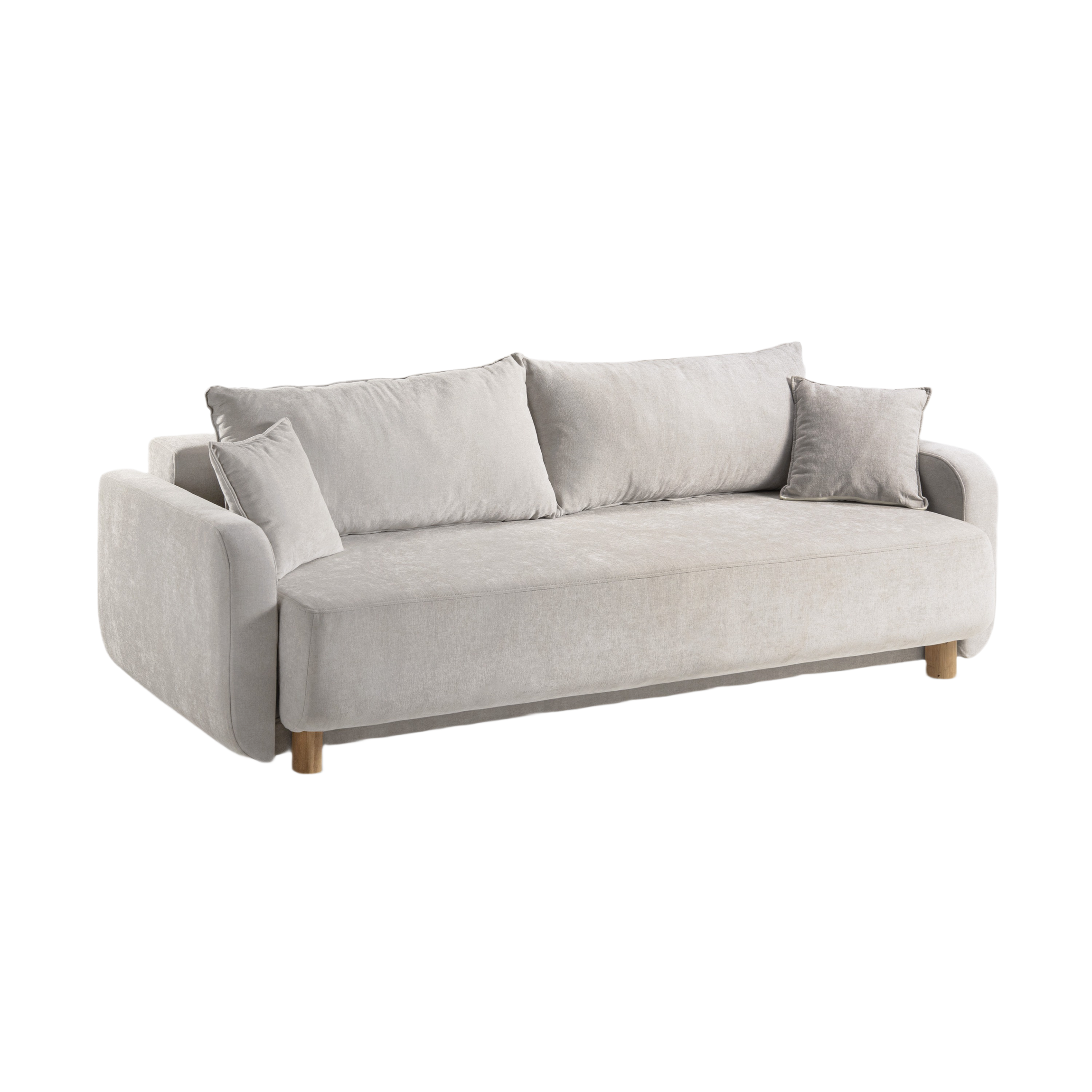 Sofa 3-zits met slaapfunctie ELEN beige chenille