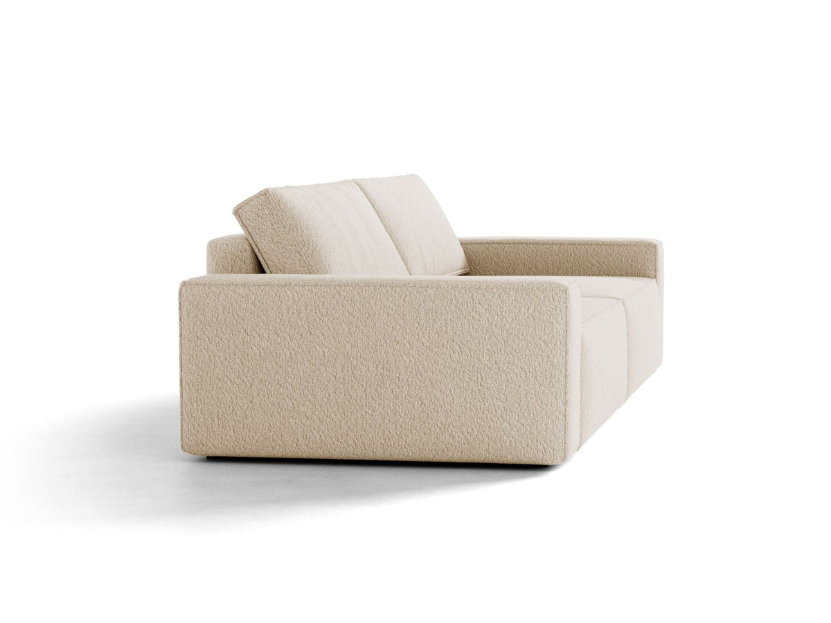 Sofa 3-osobowa z funkcją spania JODIE beżowy boucle – ujęcie 4