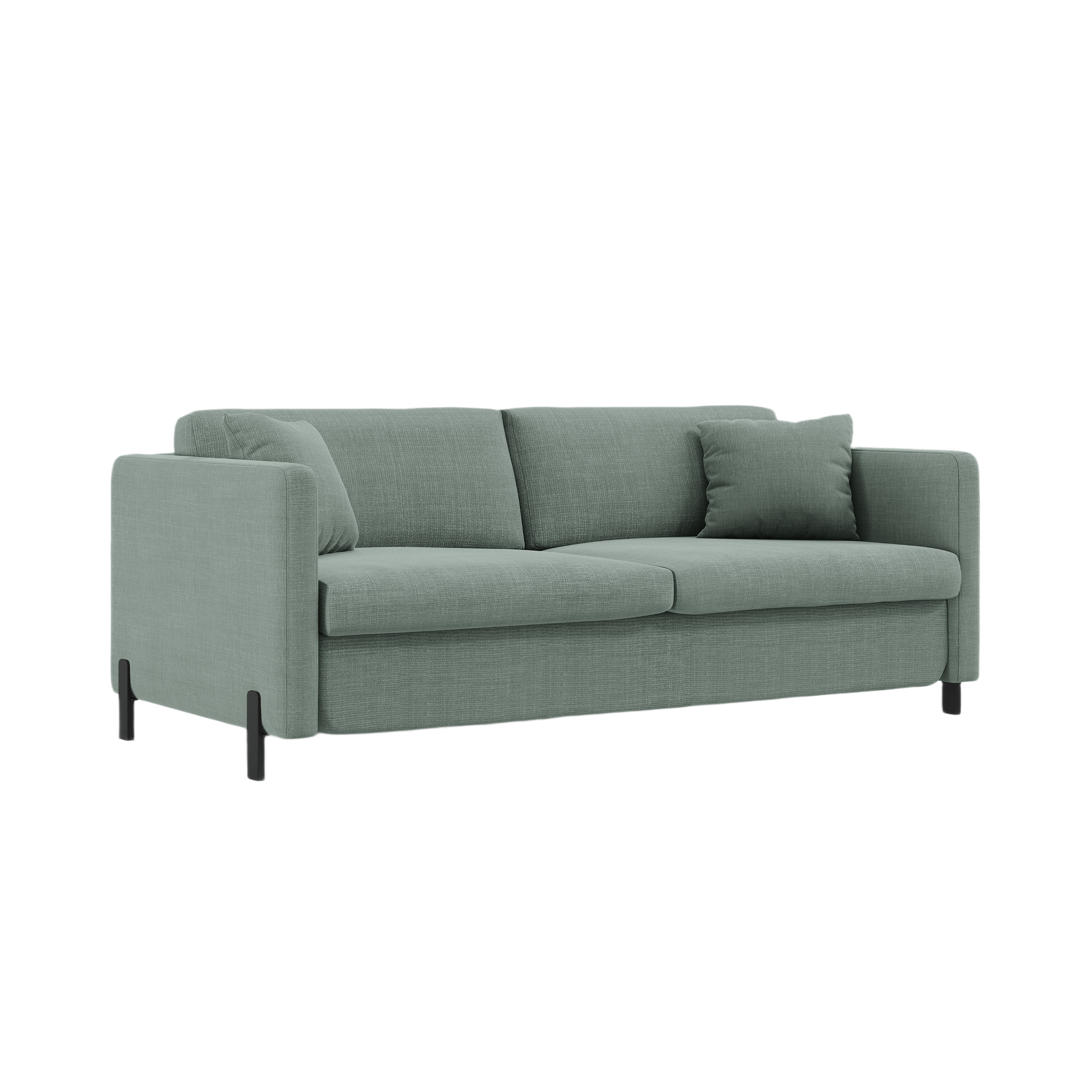 Sofa 3-Sitzer mit Schlaf-Funktion GLORIA mintgrüner Chenille