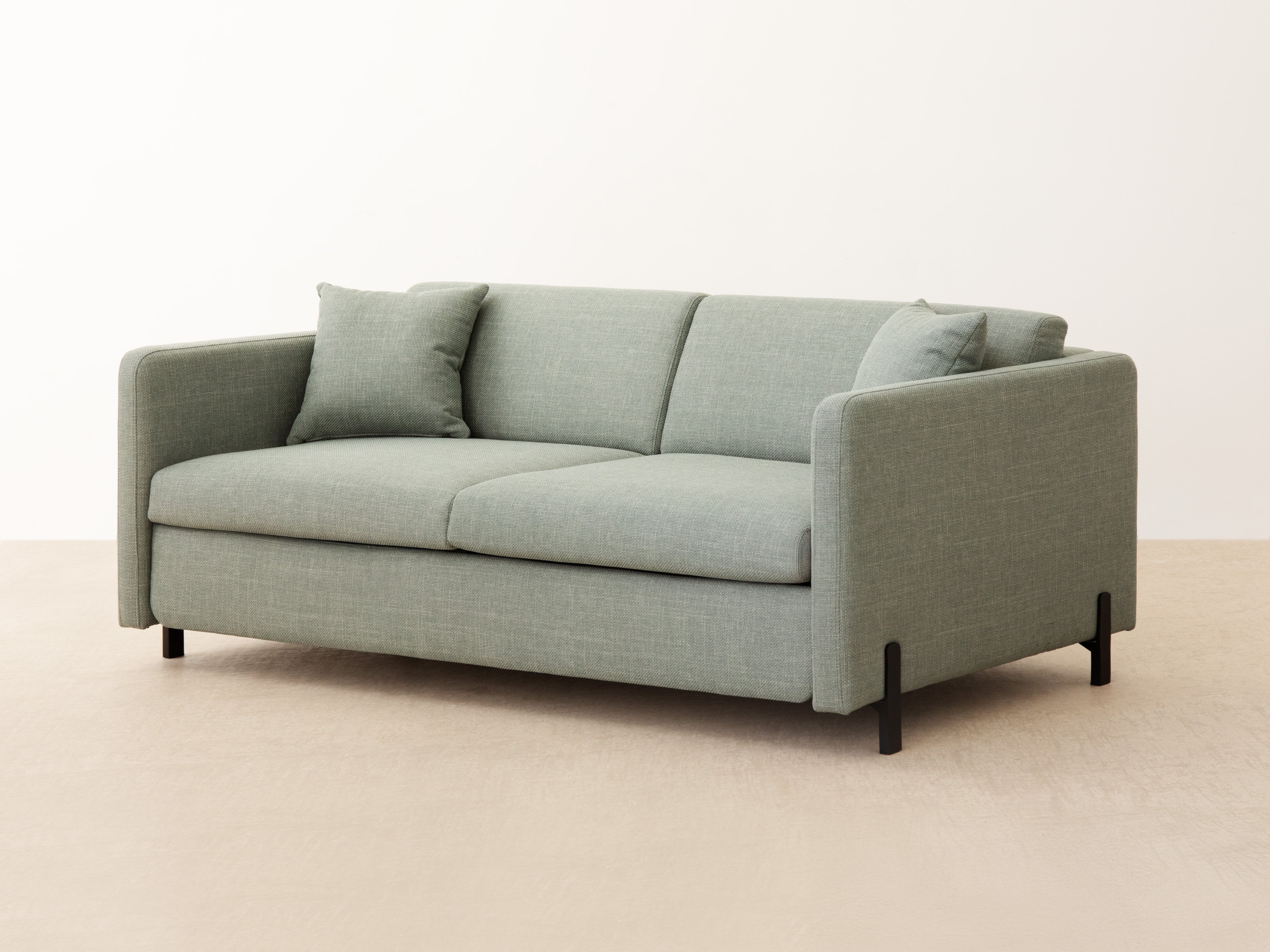 Sofa aus Samt für 2 Personen mit Schlaf-Funktion GLORIA grün