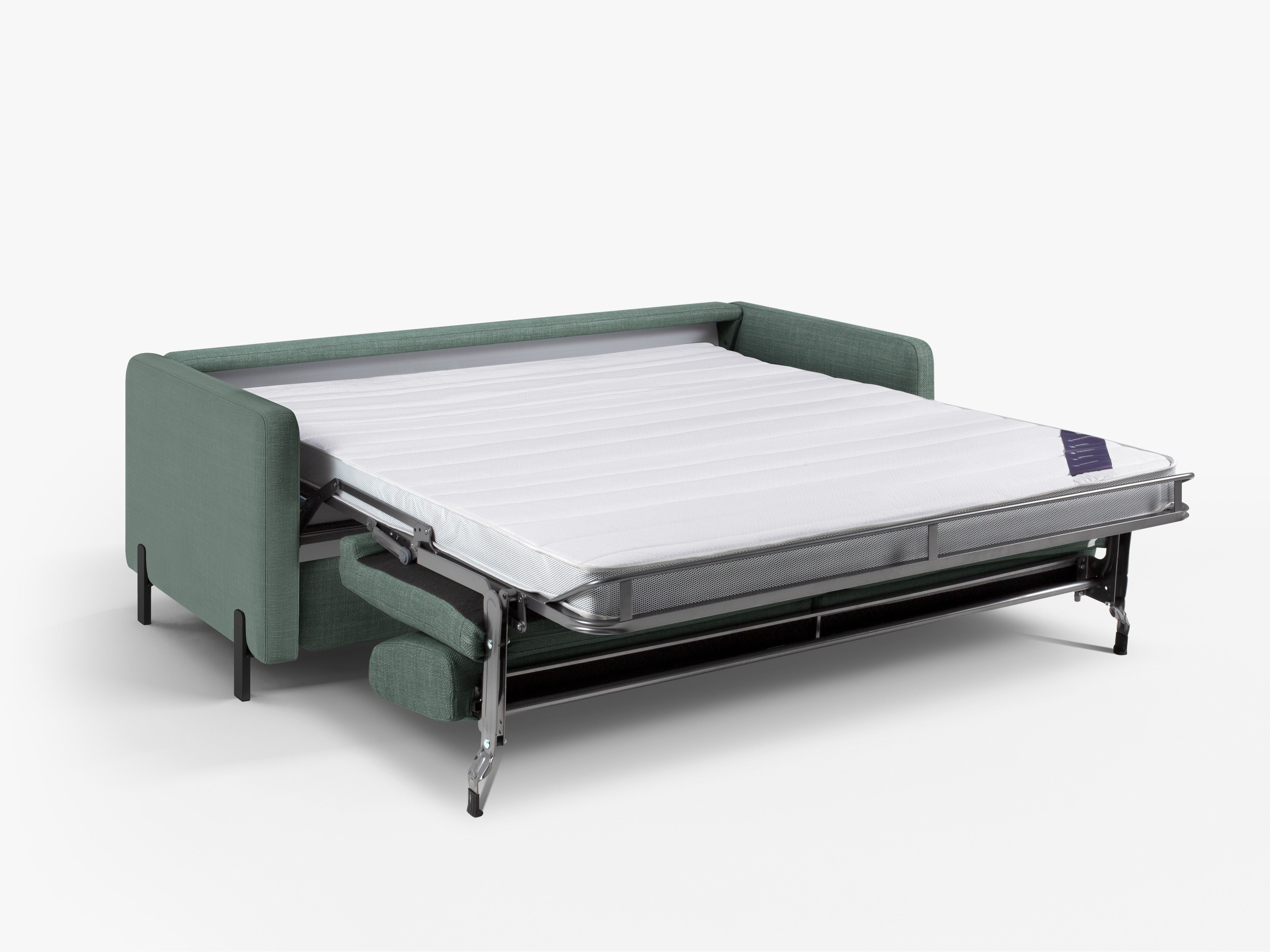 Sofa 3-Sitzer mit Schlaf-Funktion GLORIA mintgrüner Chenille